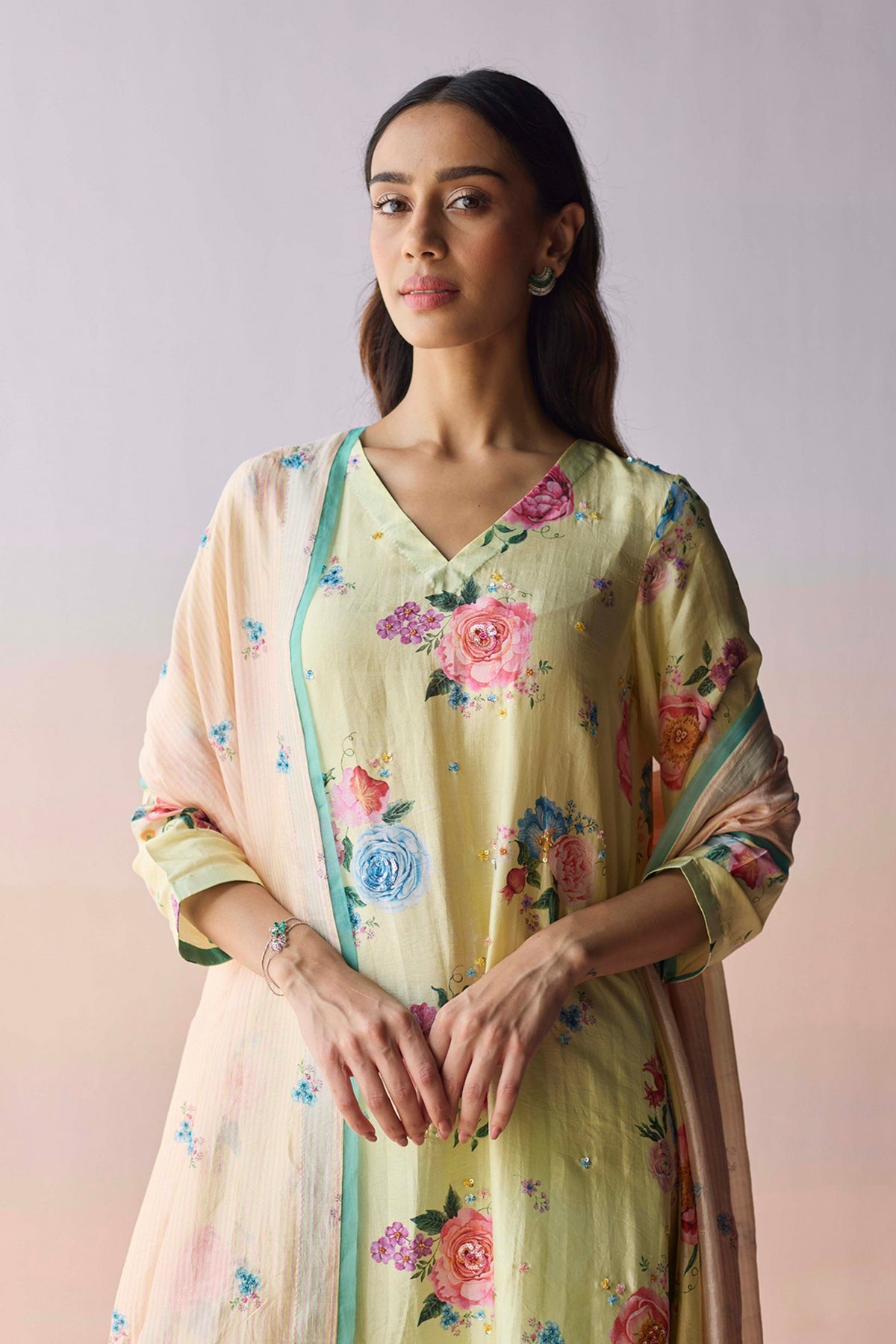 Kindred Petals Yellow Kurta and Pants