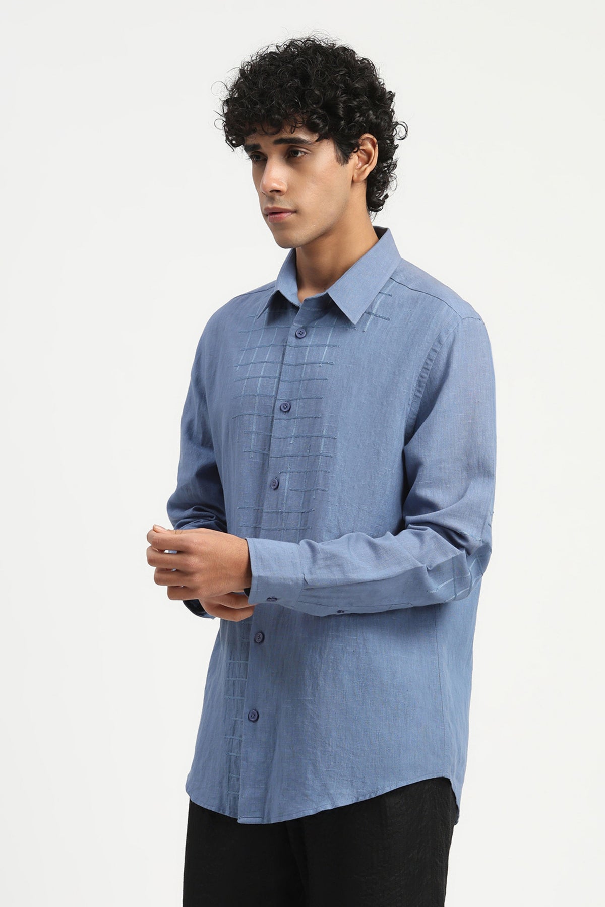 Blue Aari Checks Shirt