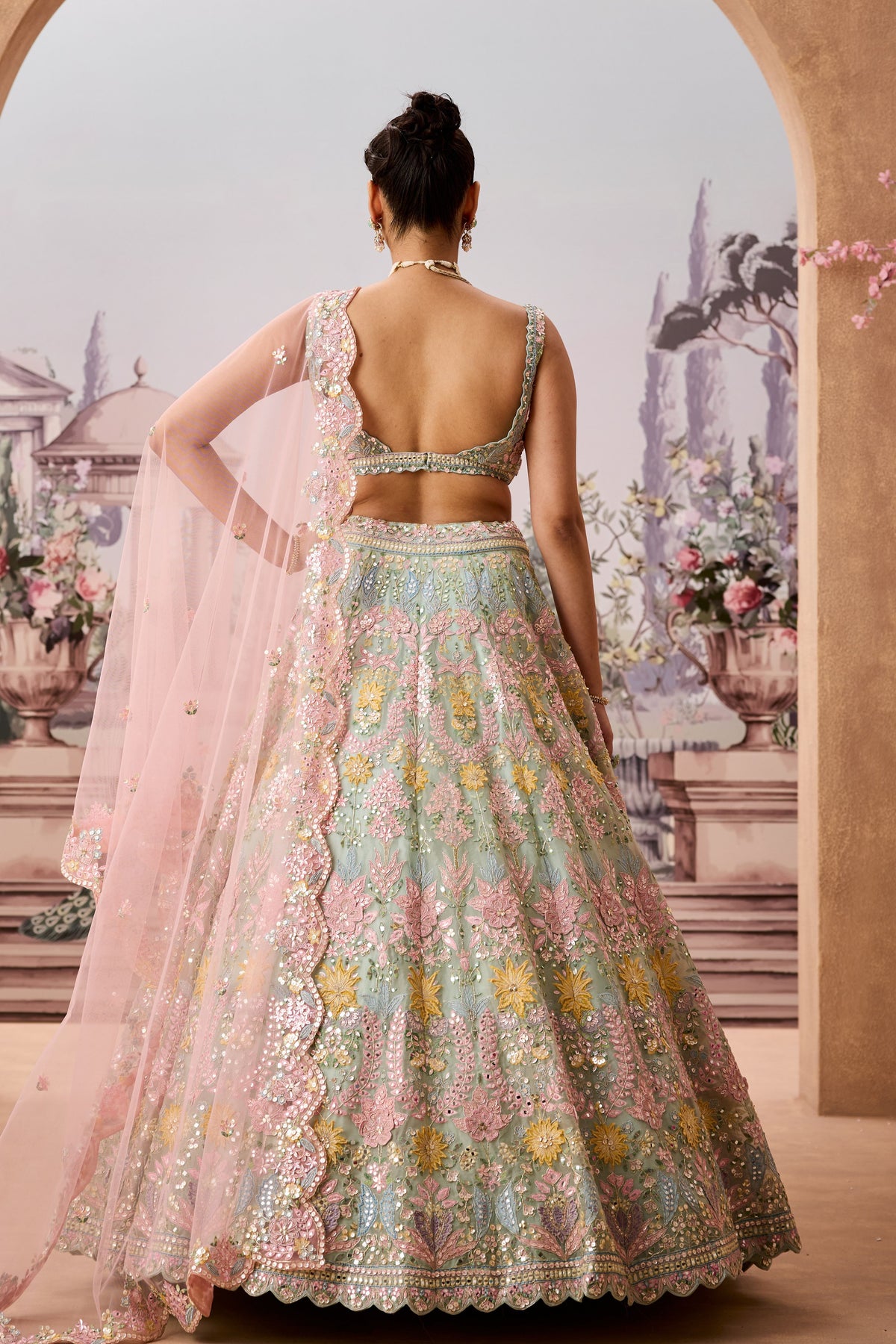 Msi  Aplique 3d Lehenga Set