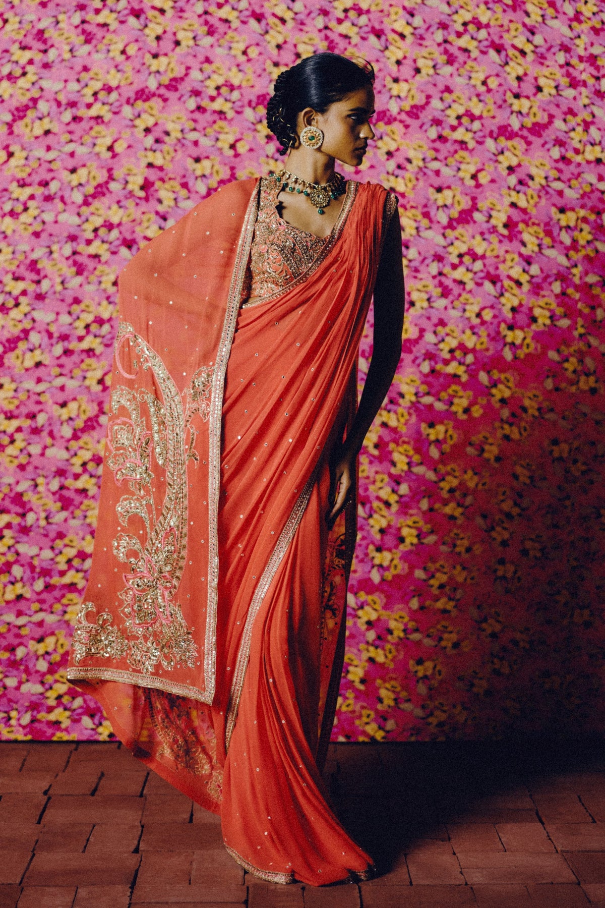 Sirumalar Pre-draped Saree Set