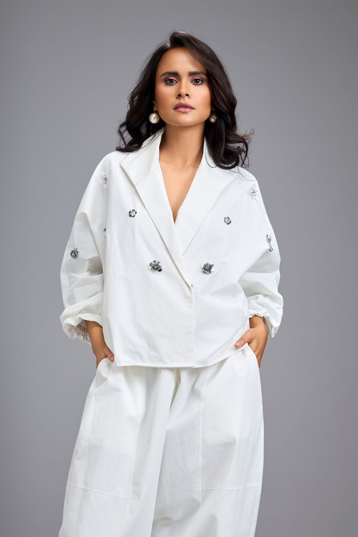 Wrap Around Tapered Blazer Set