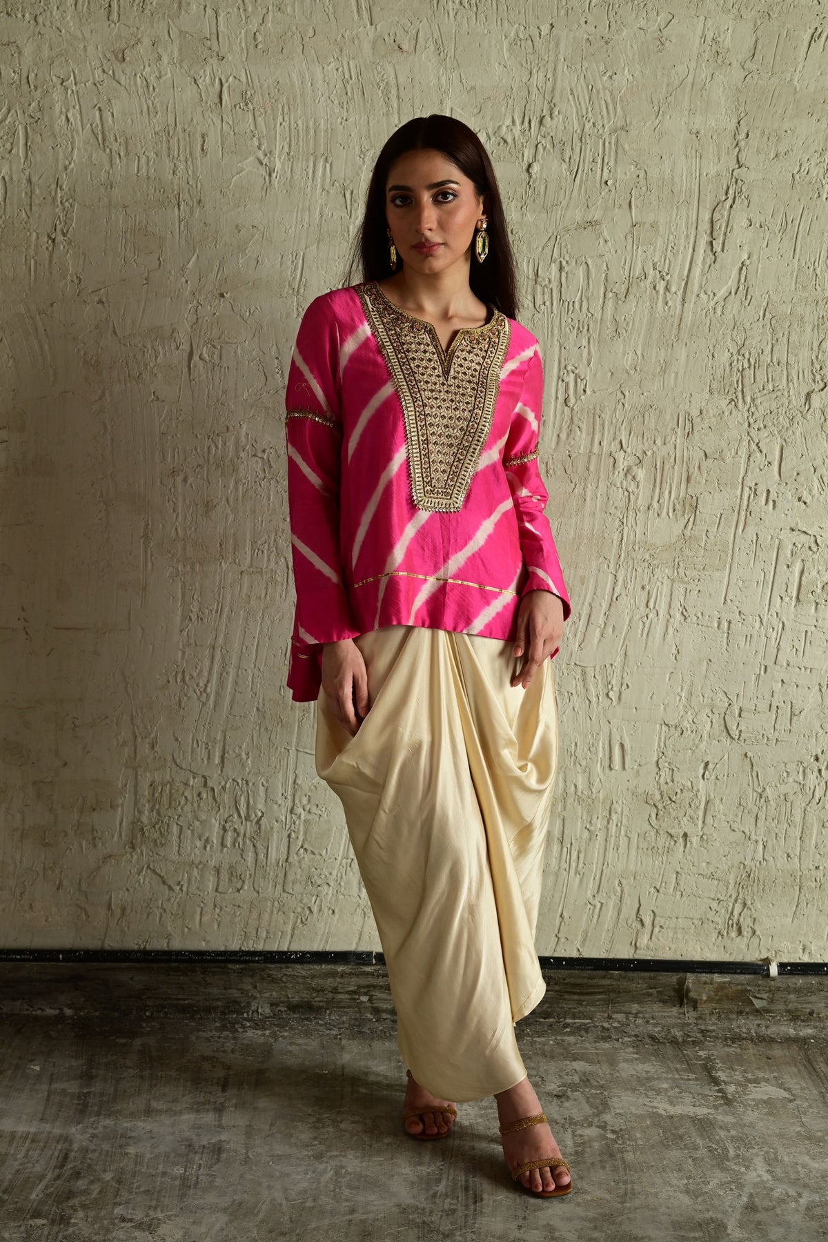 Pink Leheriya Shabana Set