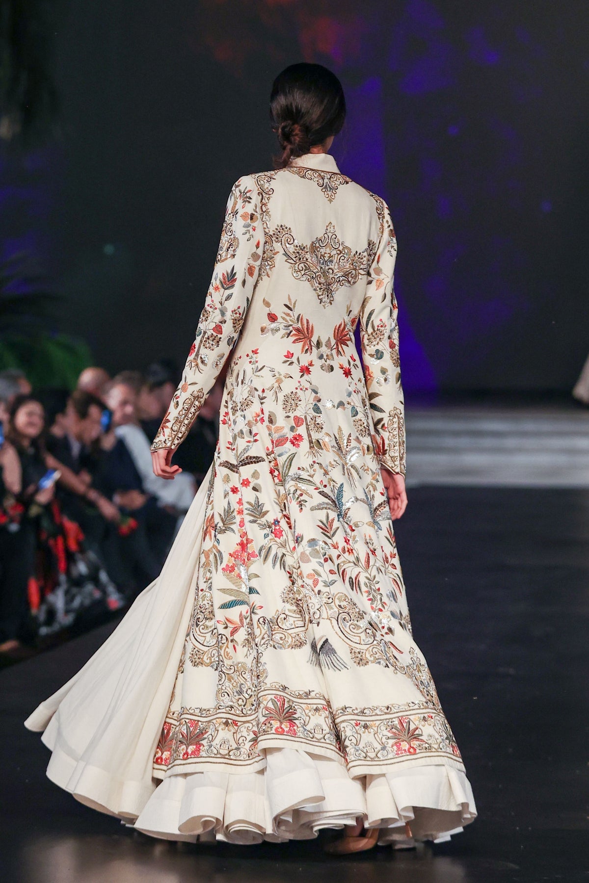 Matka Silk Front Slit Long Jacket