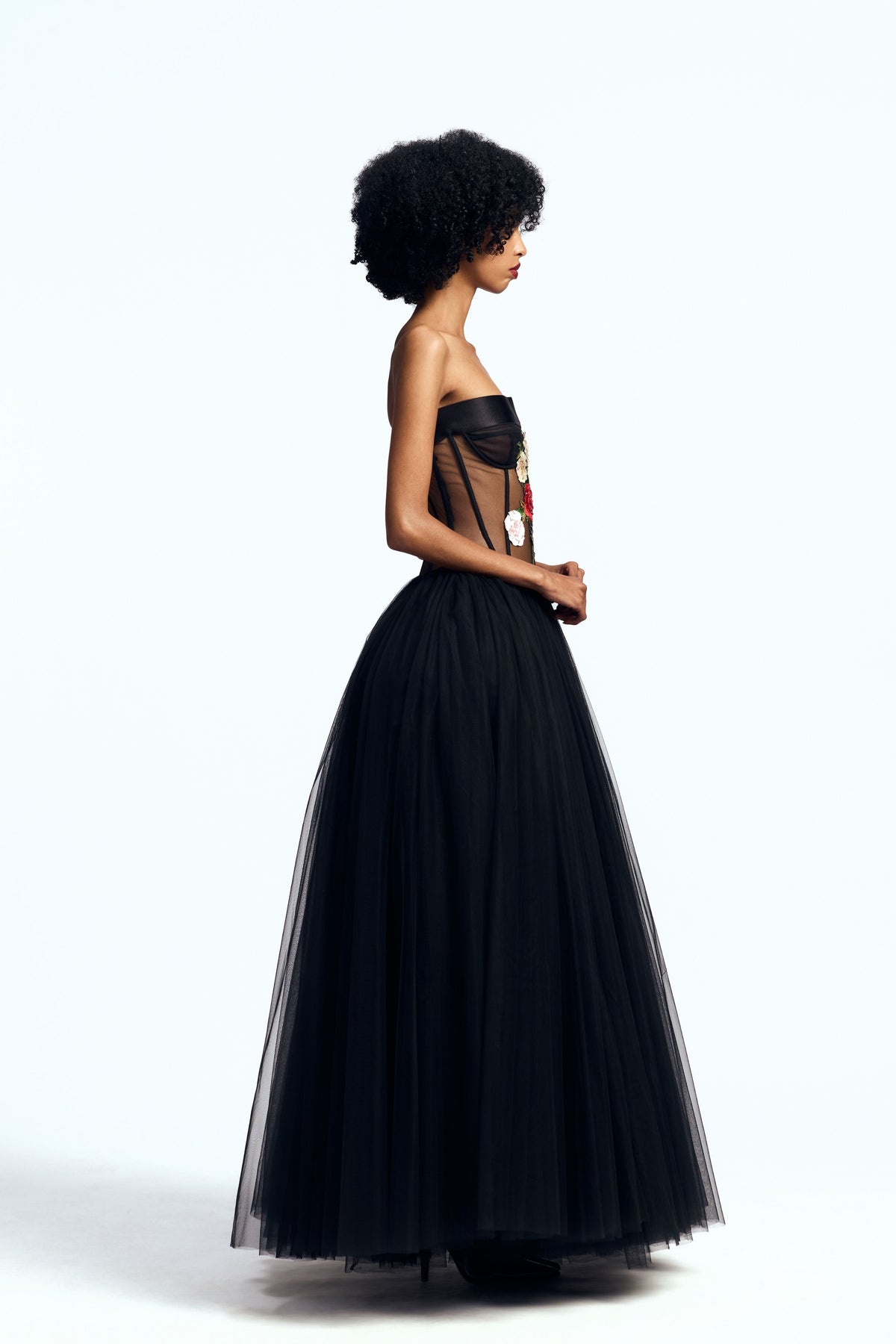 Drop Waisted Tea Length Gown