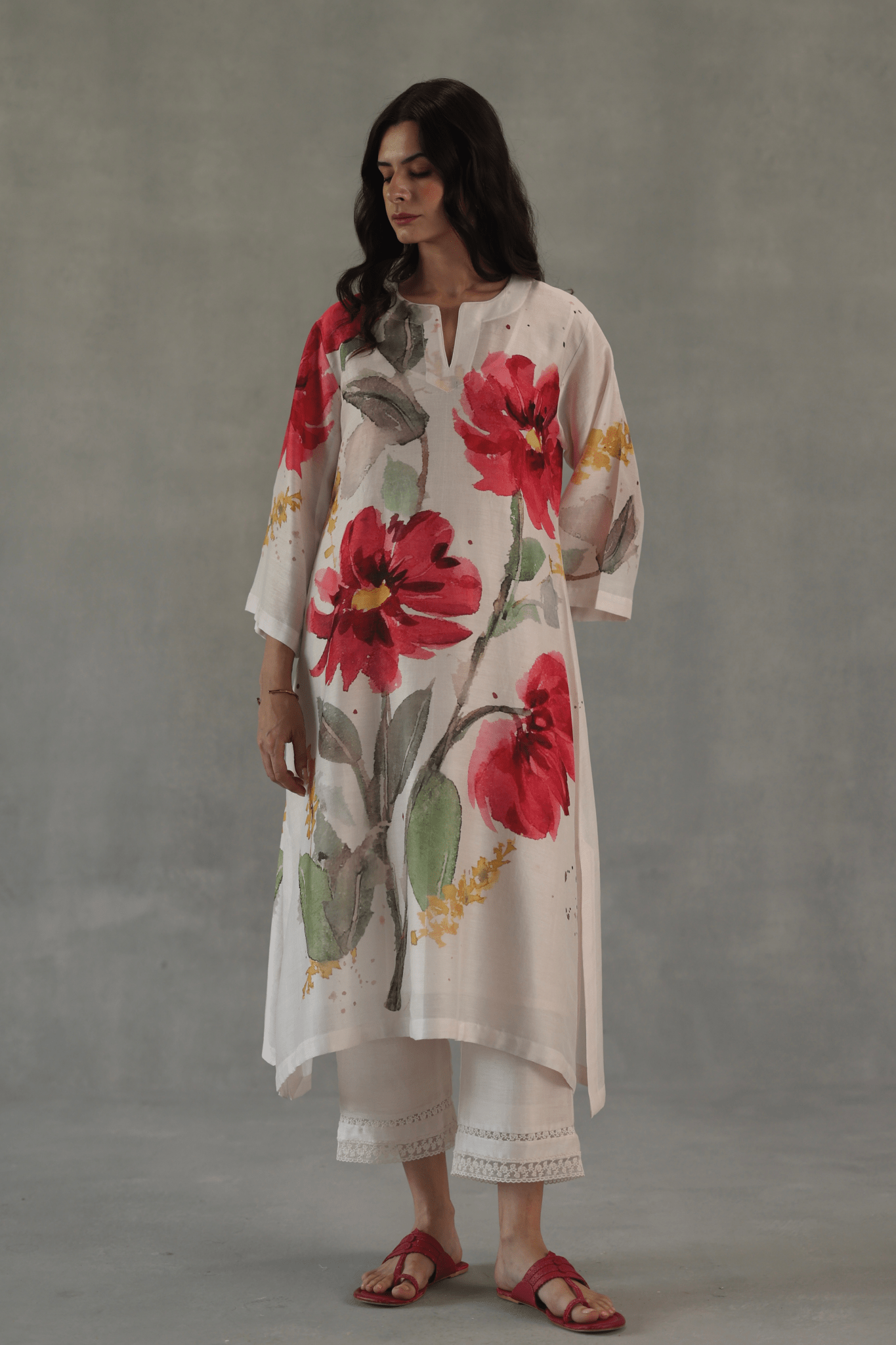 Olivia Kurta Set - Roza Pret - Elahe