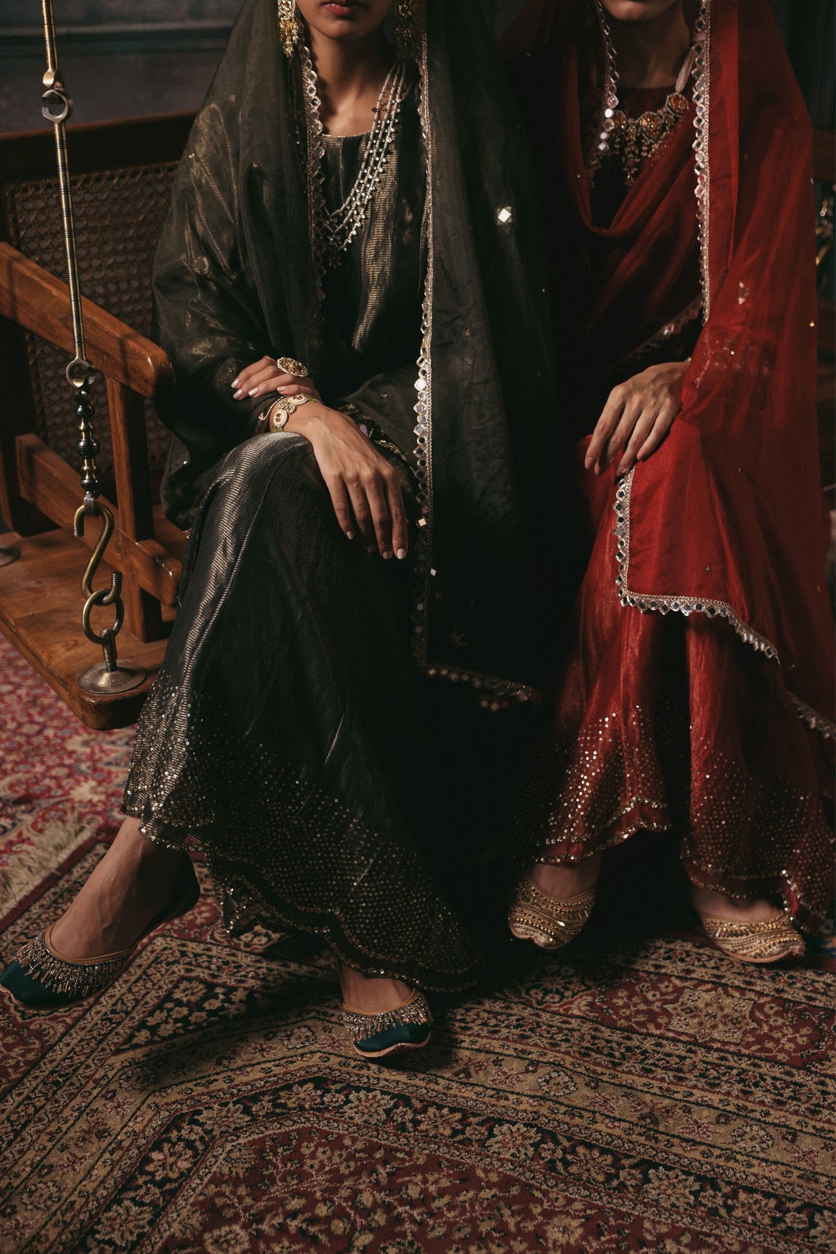Olive Green Afsana Kalidar