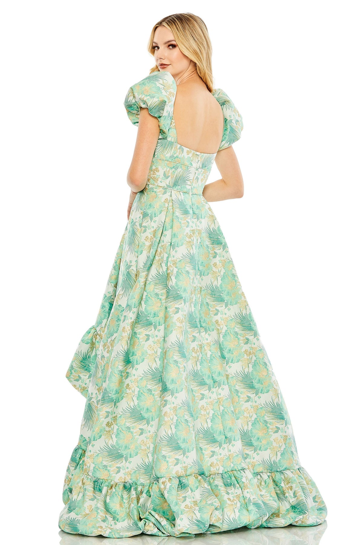 Square Neckline Puff Gown
