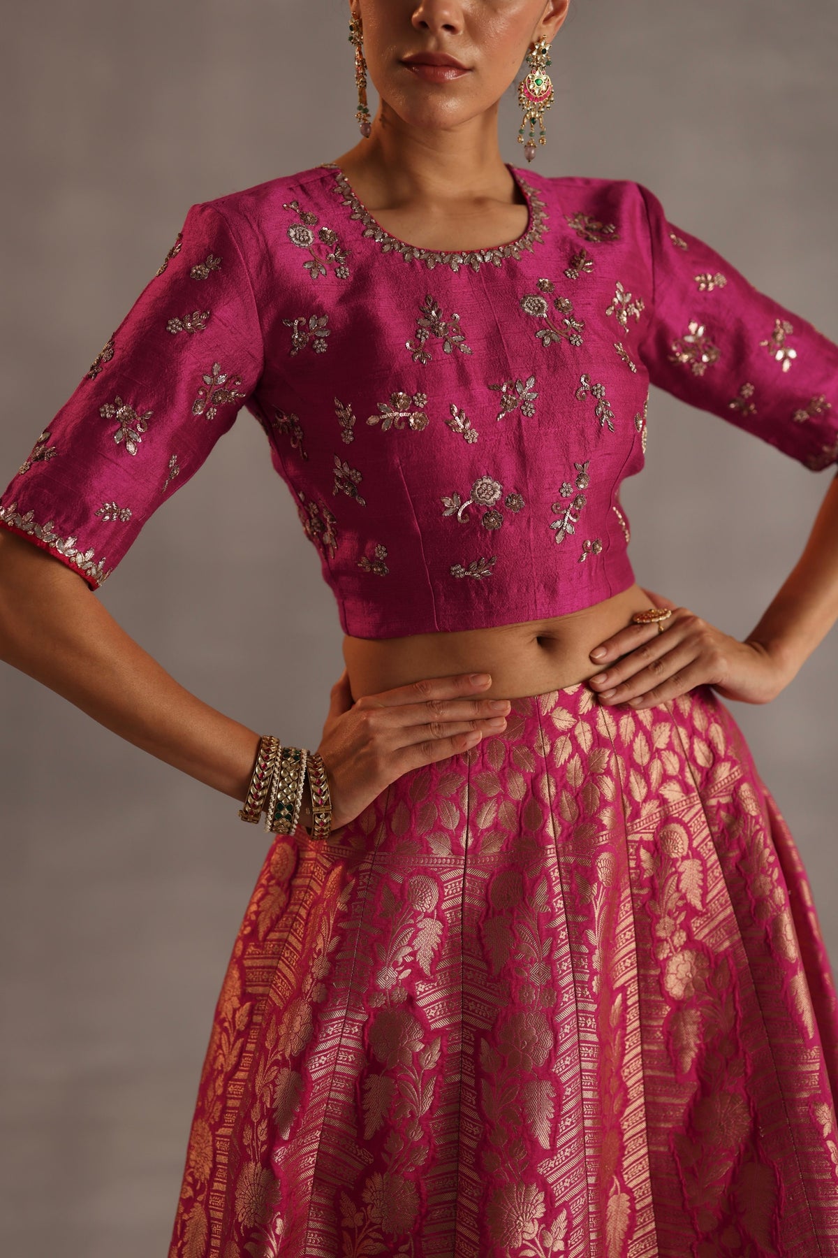 Malhar Magenta Lehenga