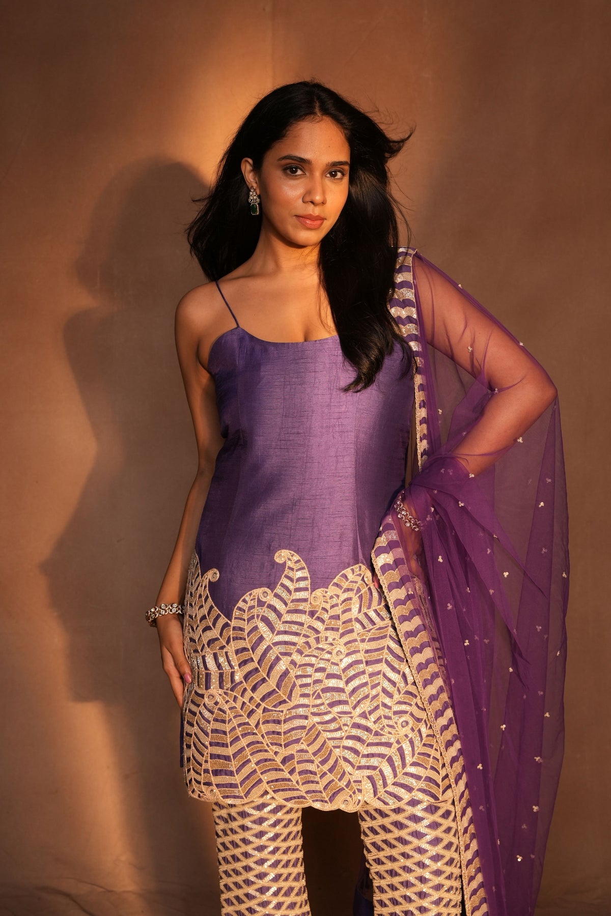 Purple Kurta Set