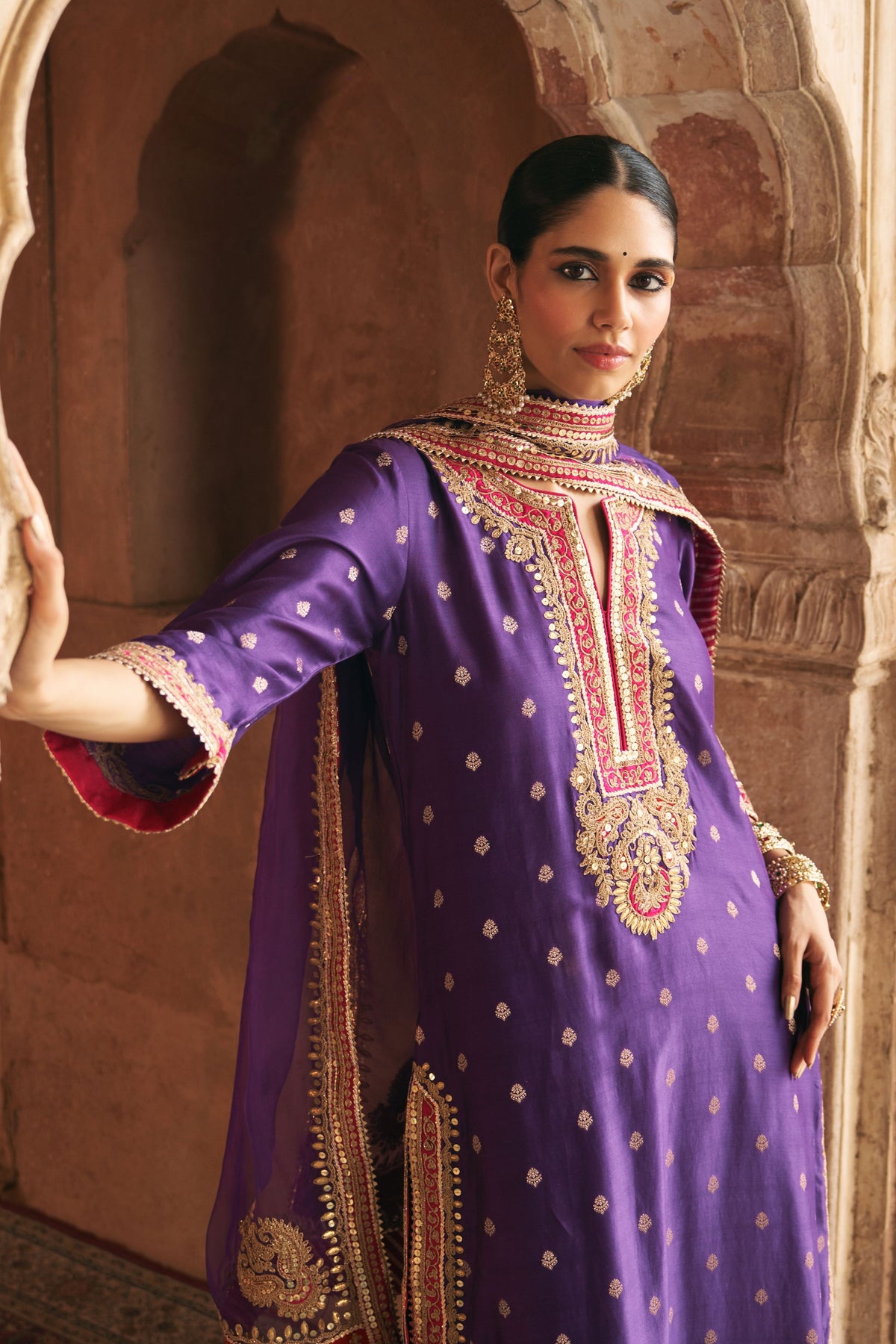 Sobia Purple Kurta Set
