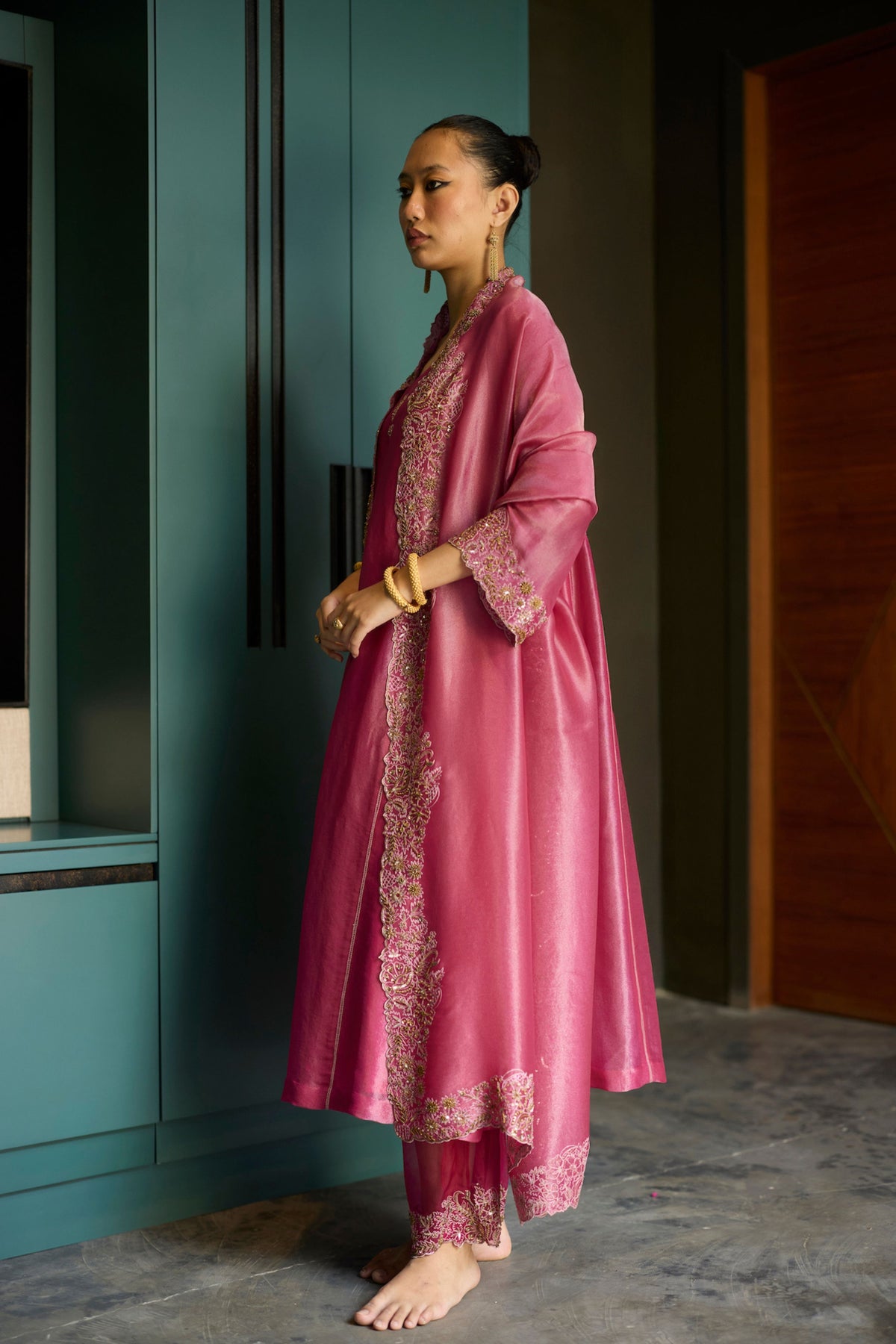 Pink Dhara Kurta Set