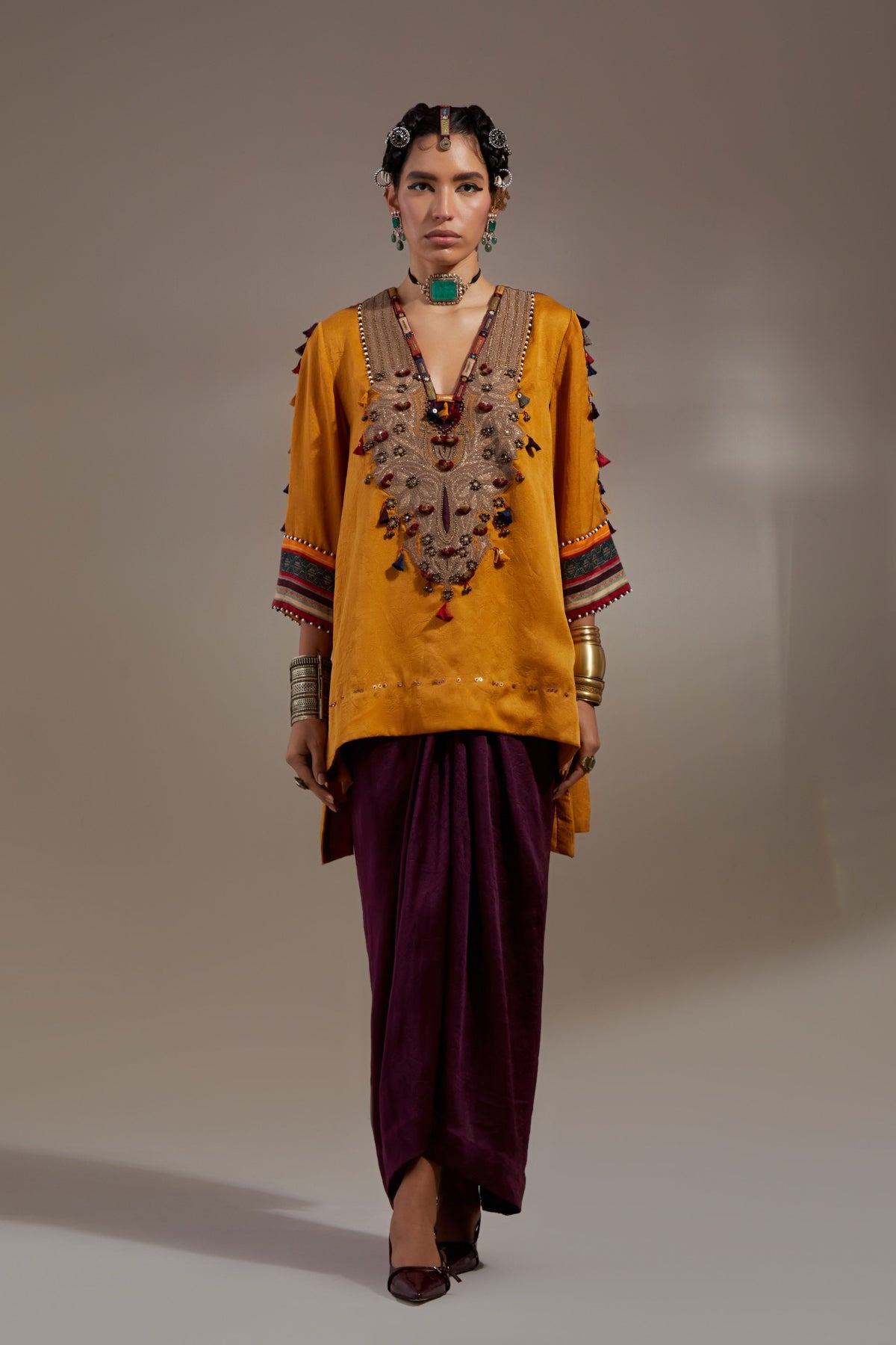Yellow Topaz Mitra Short Kurta