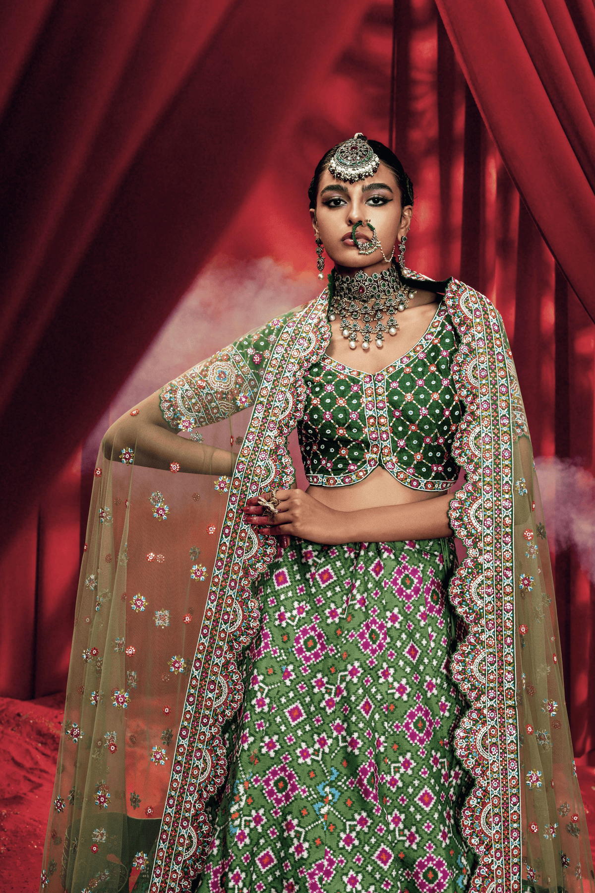 Pale Green Patola Lehnga