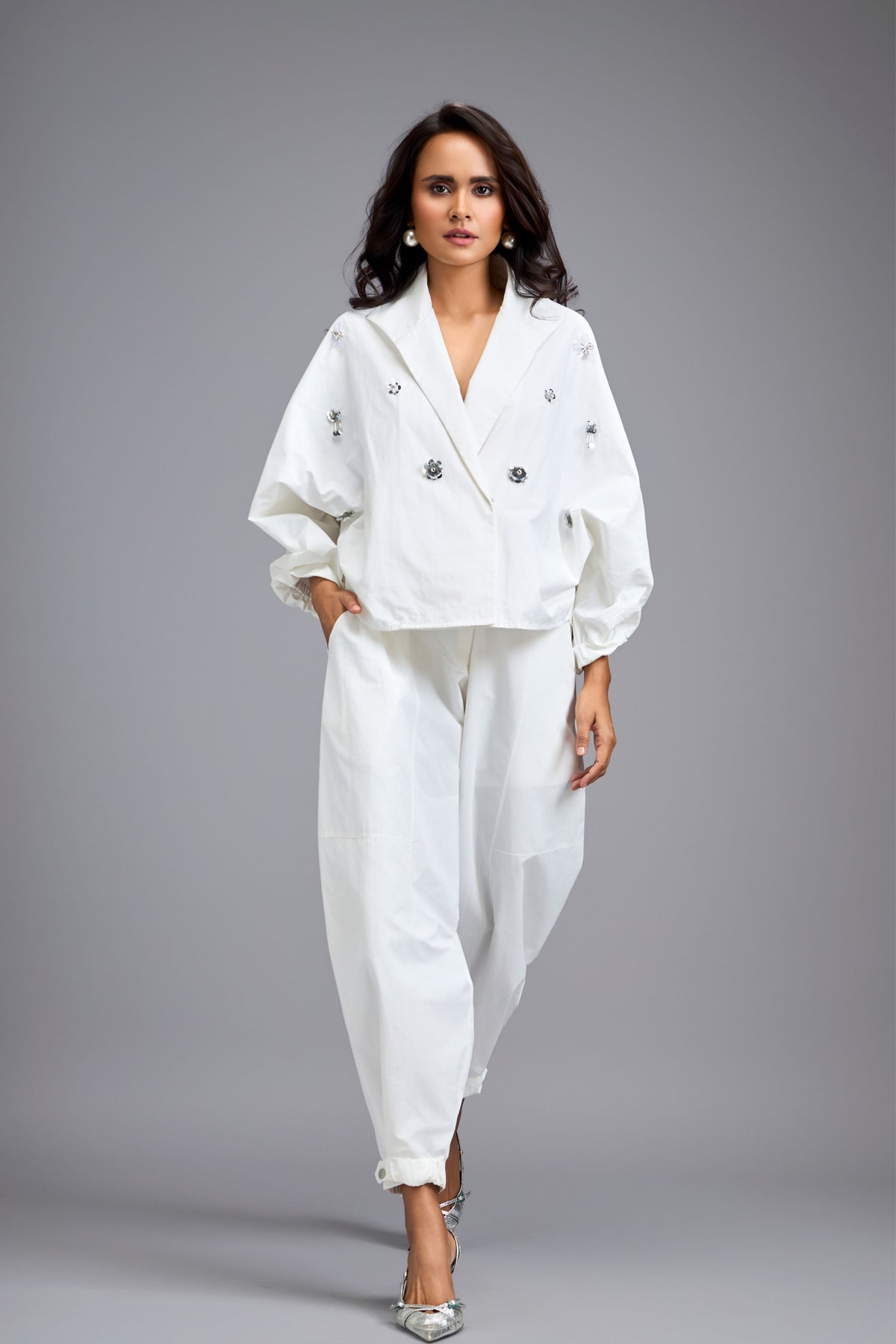 Wrap Around Tapered Blazer Set