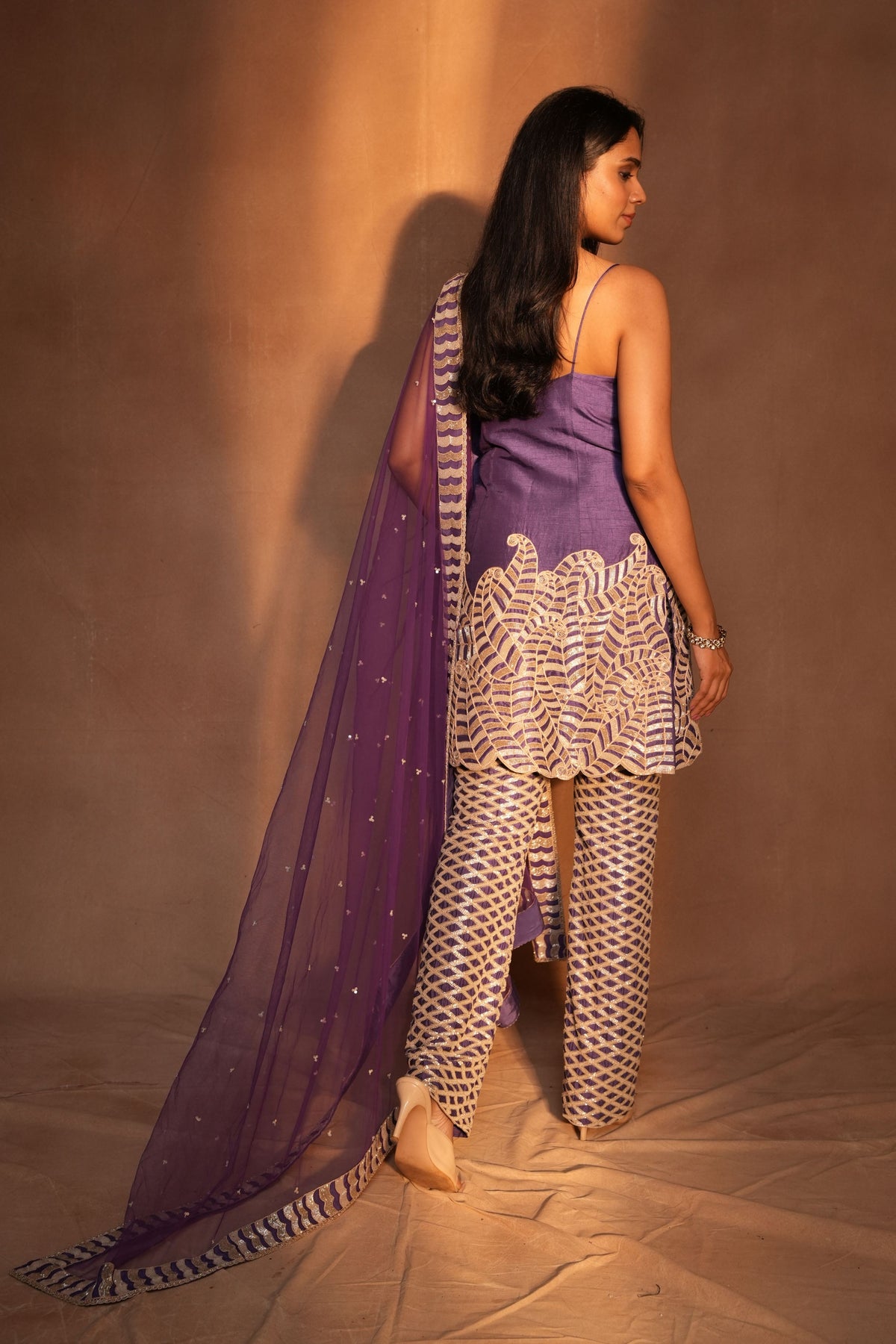Purple Kurta Set