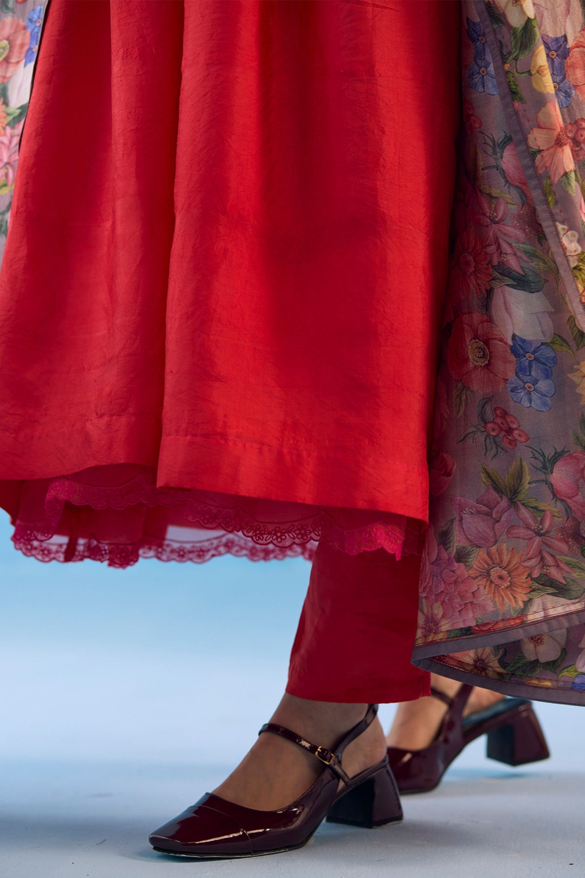 Vibrant Charm Scarlet Kurta Set