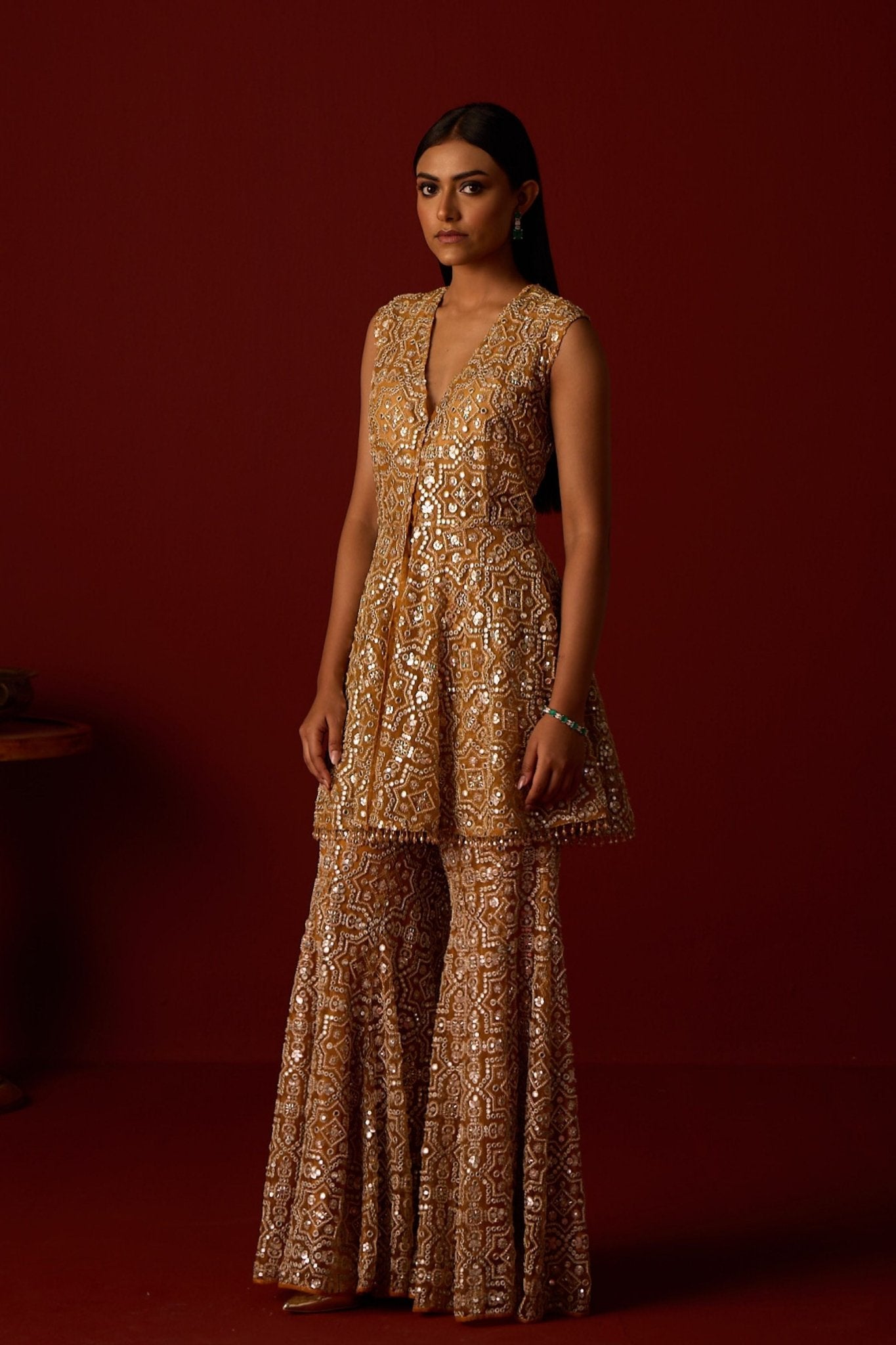 Hexagon Mirror Bootcut Pants - Twenty Nine - Elahe