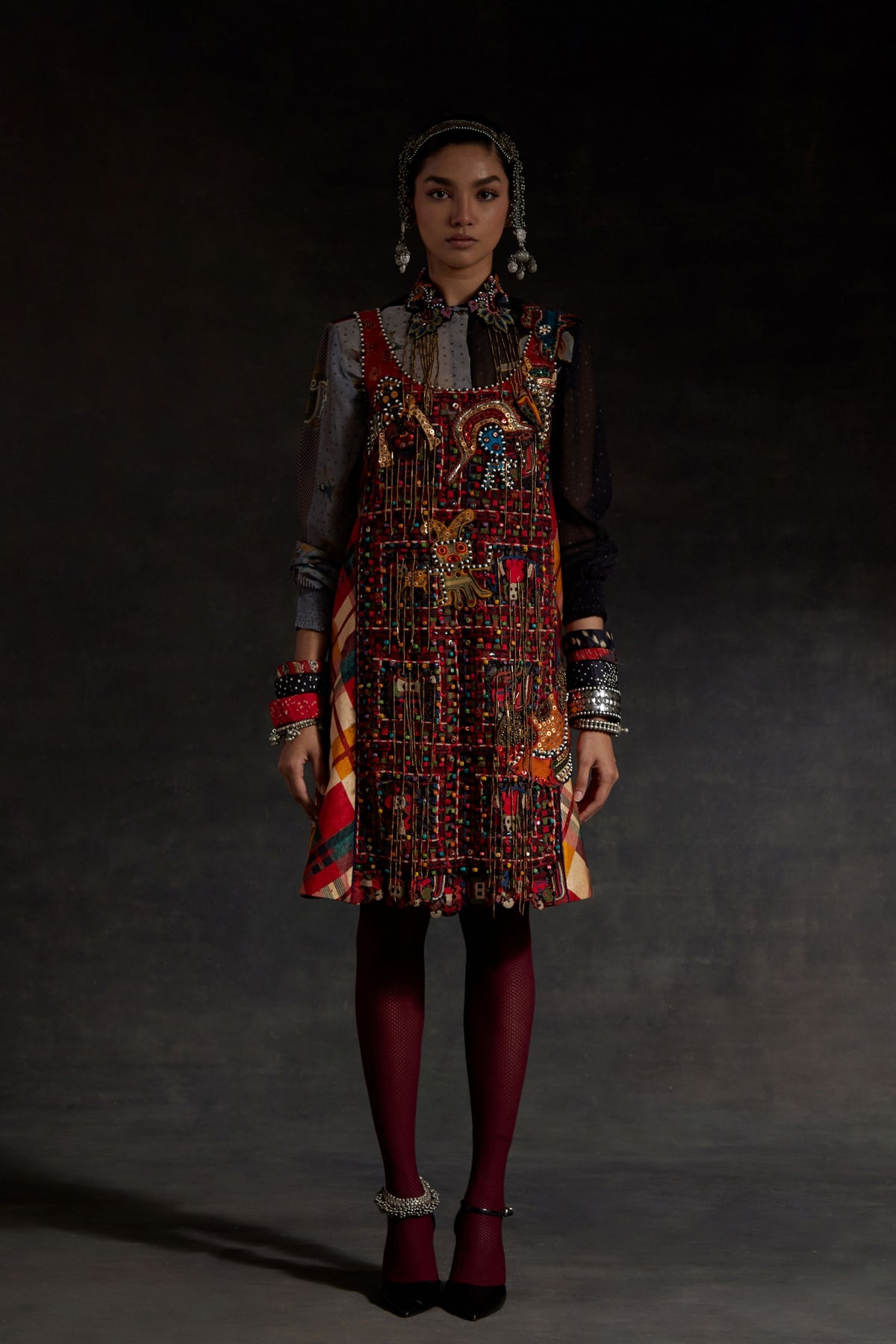 Mehru Embo Dress Set