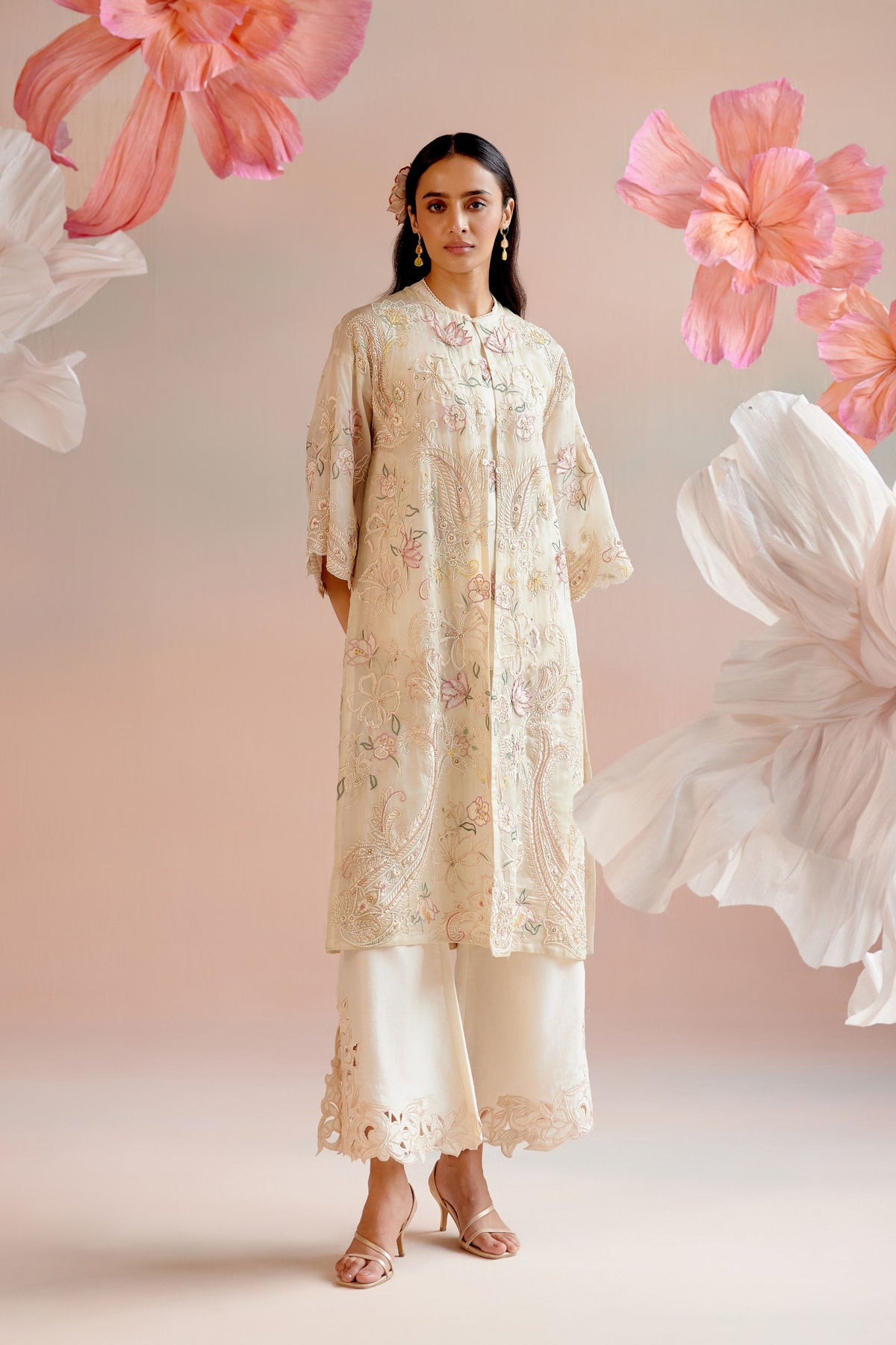 Ivory Paisley Embroidered Jacket