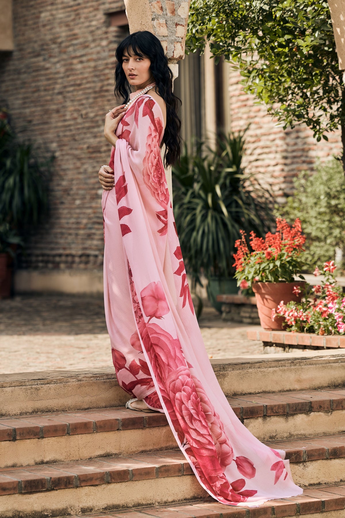 Diana Blossom Pink Saree