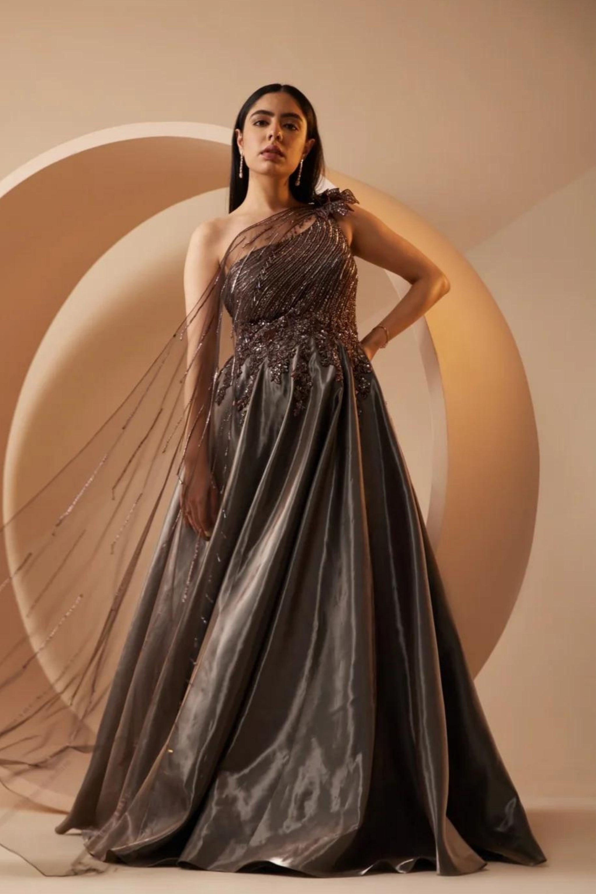 Roqa - Myra Brown Gown L Roqa - Myra Brown Gown L