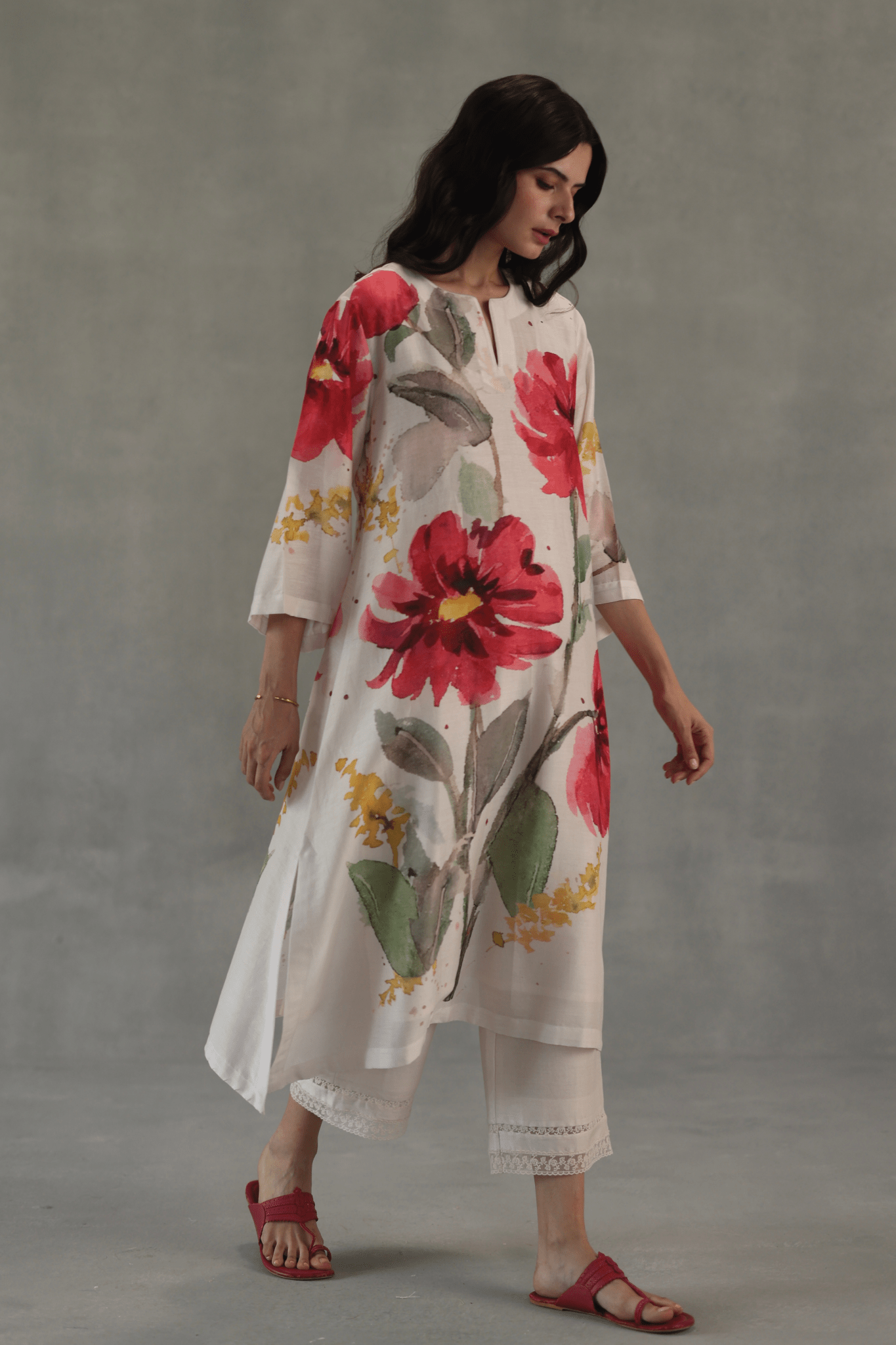 Olivia Kurta Set - Roza Pret - Elahe