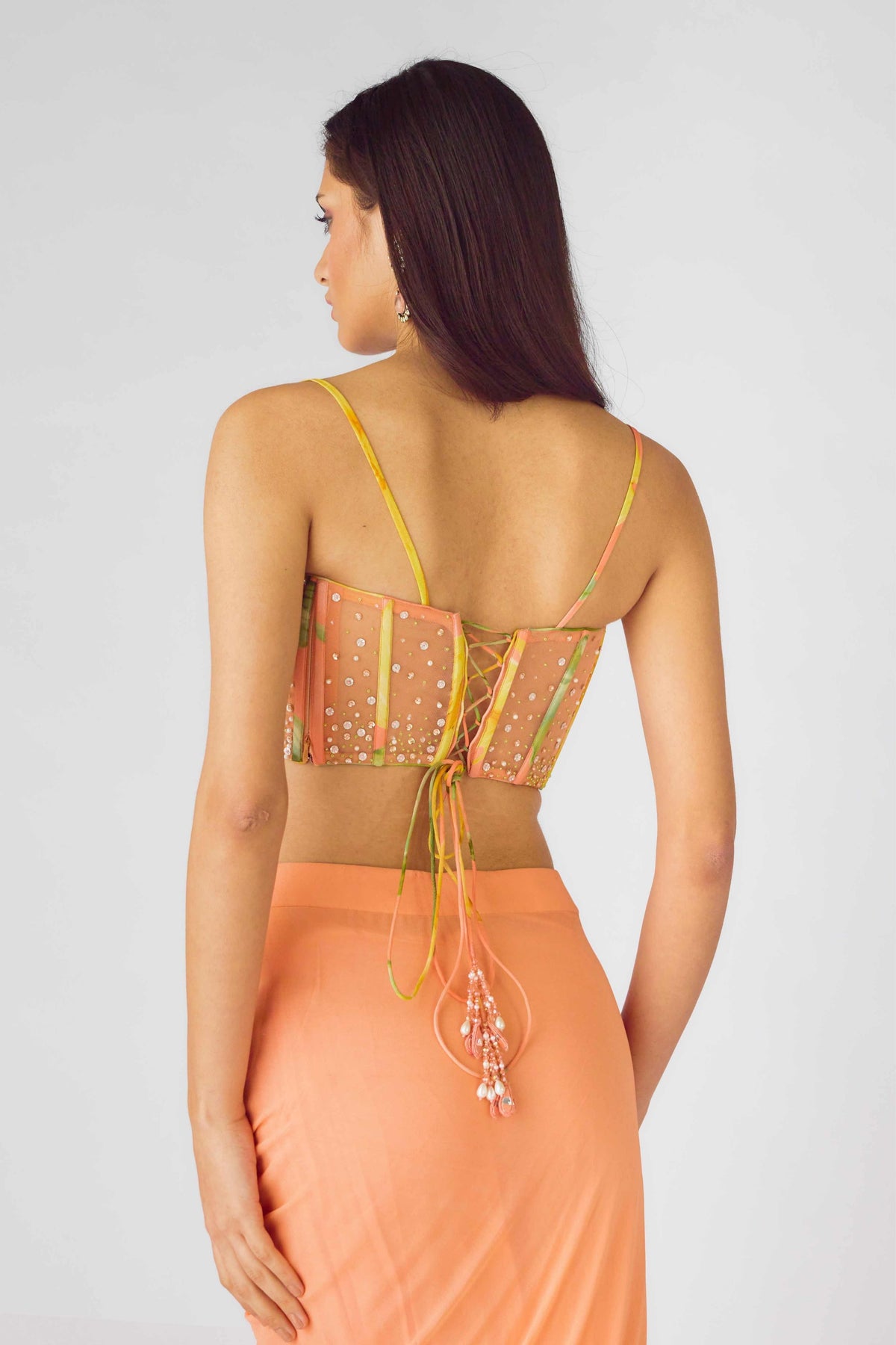 The Soft Peach Blooms Cape Set