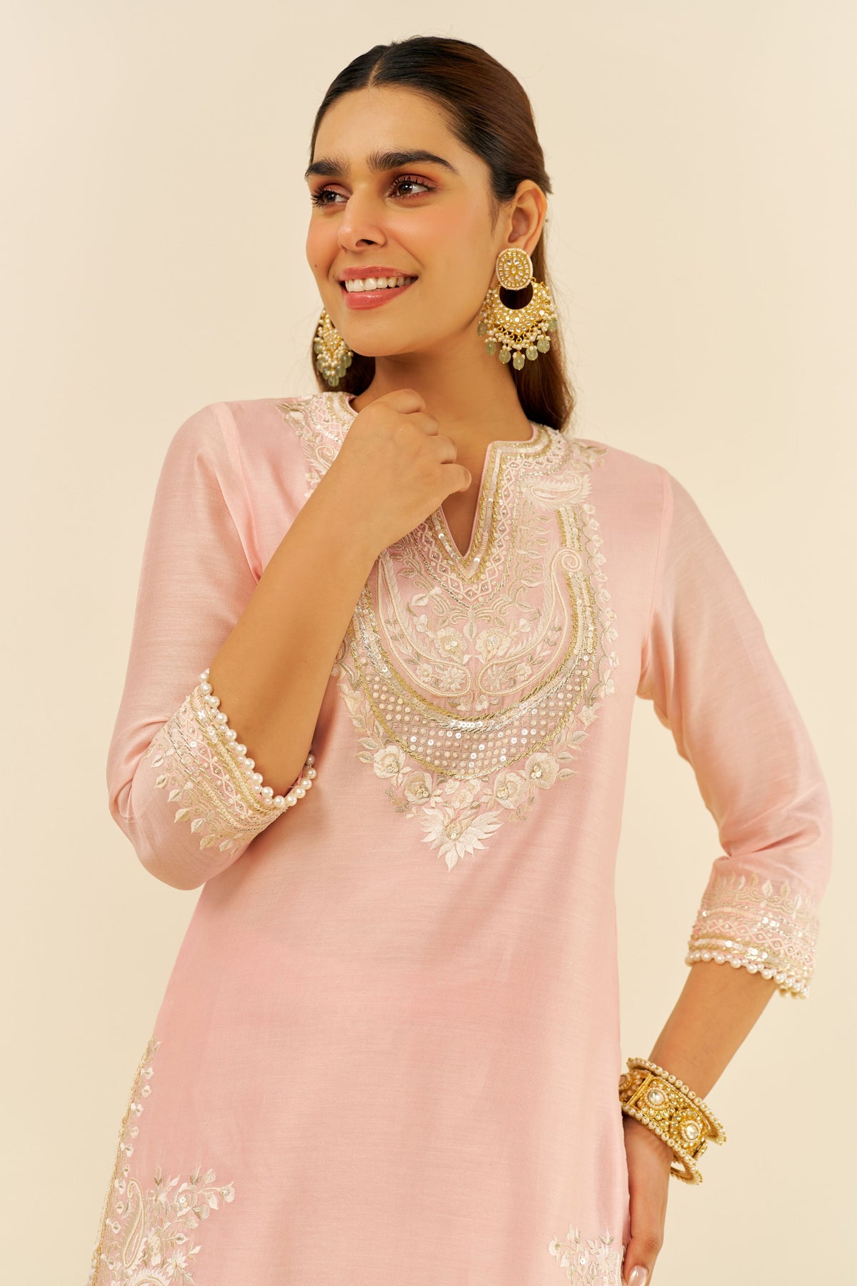 Sara Blush Pink Kurta Set