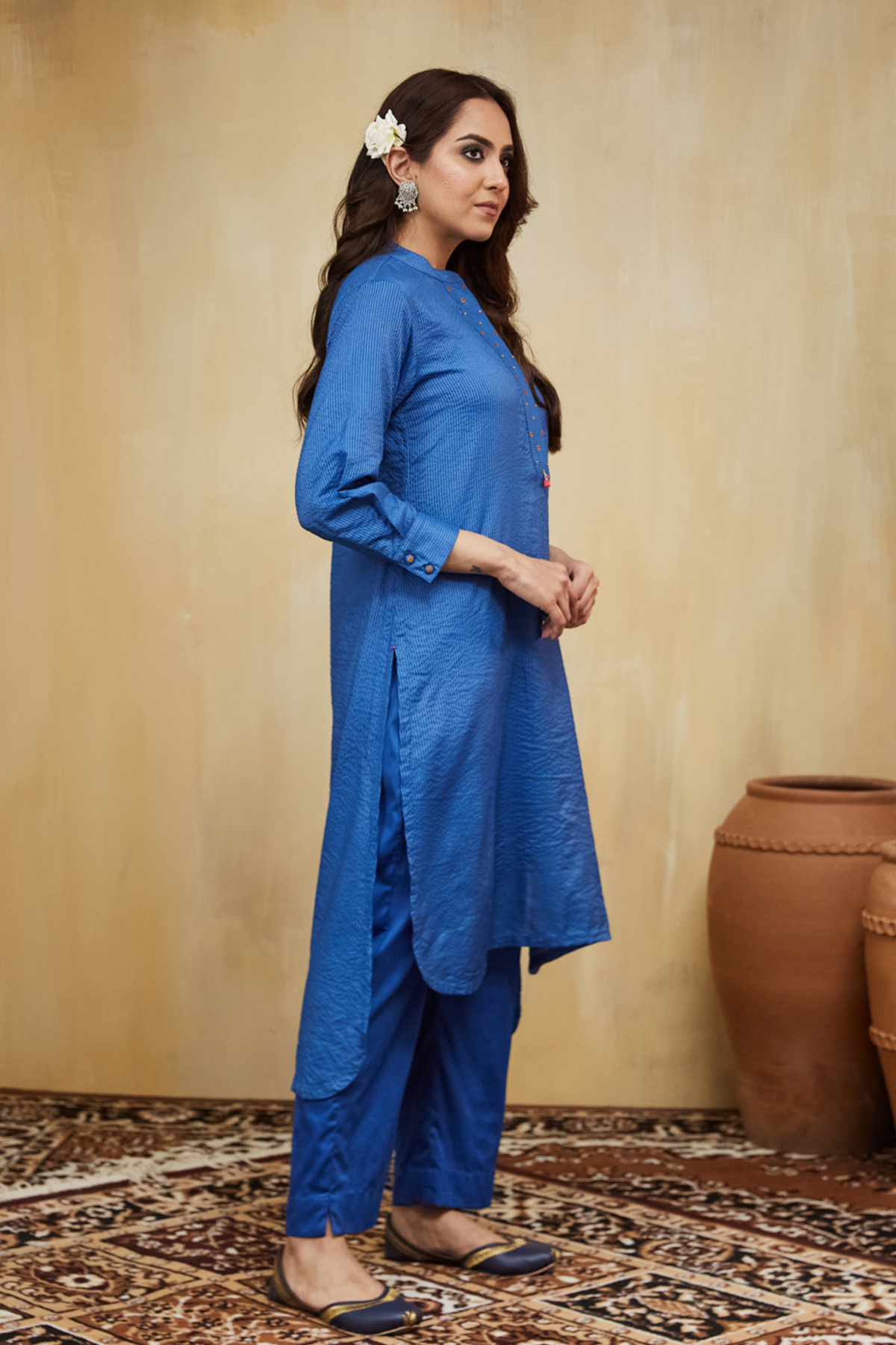 Cotton Stripe Zayna Kurta and Pants