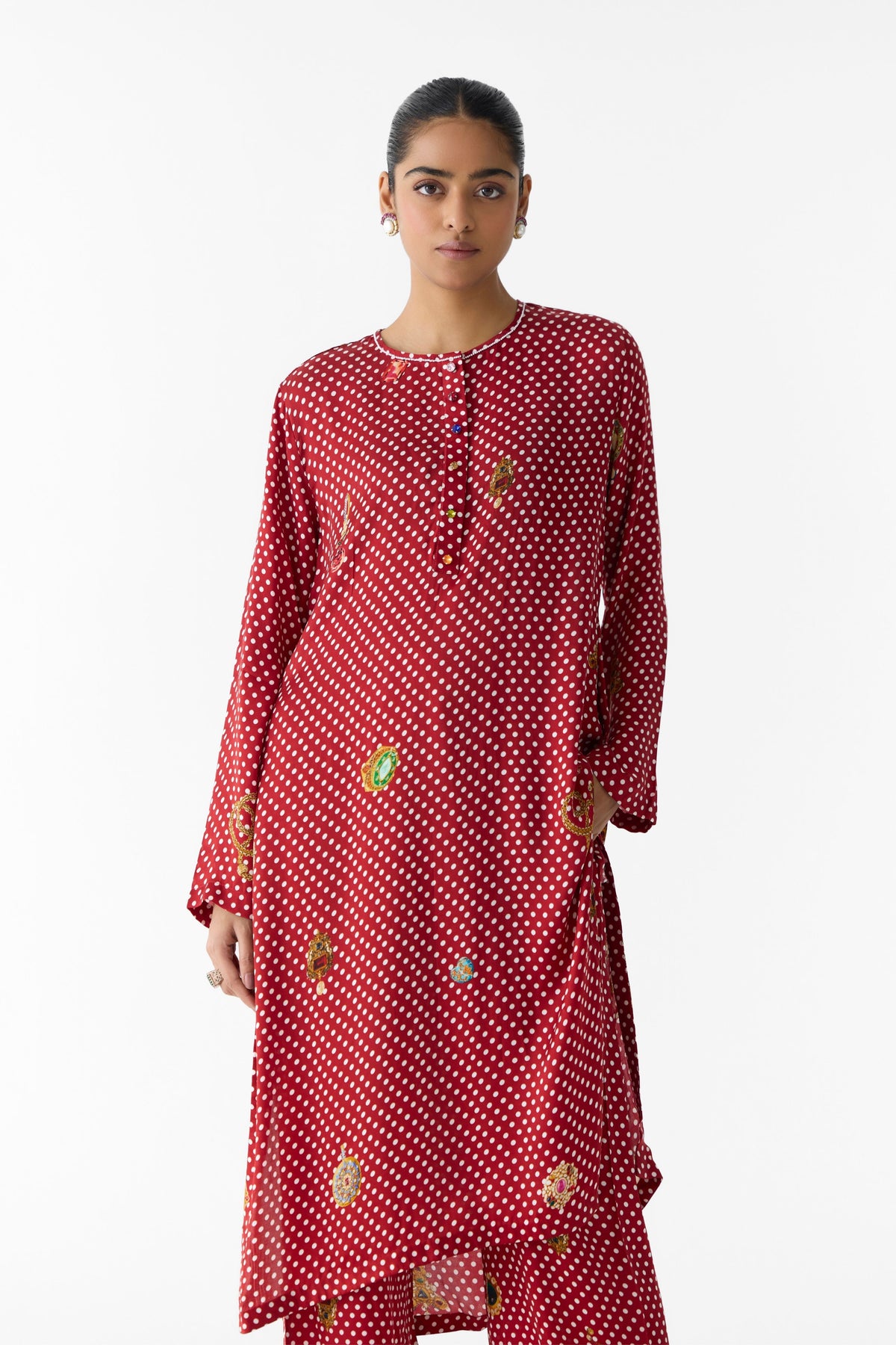 Quartz Polka Dot Kurta Set