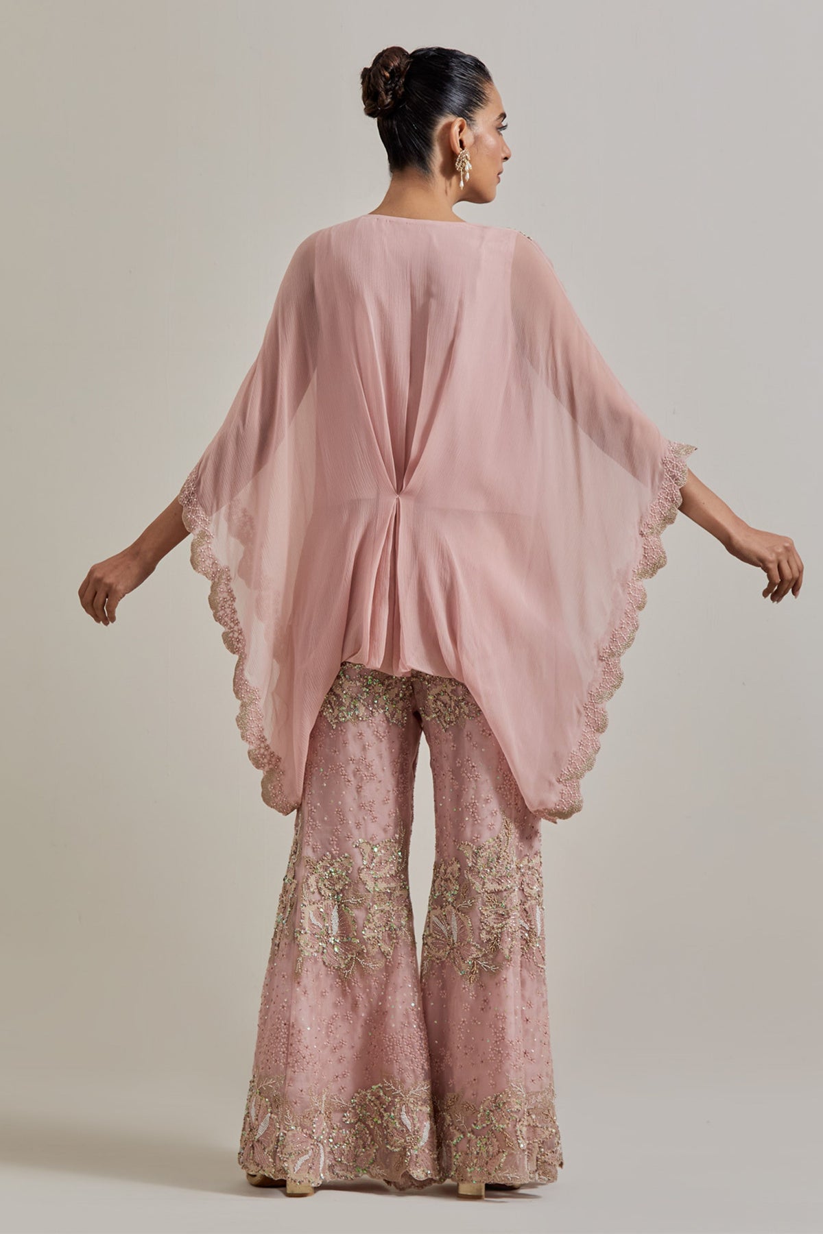 Blush Glimmer Poncho Set