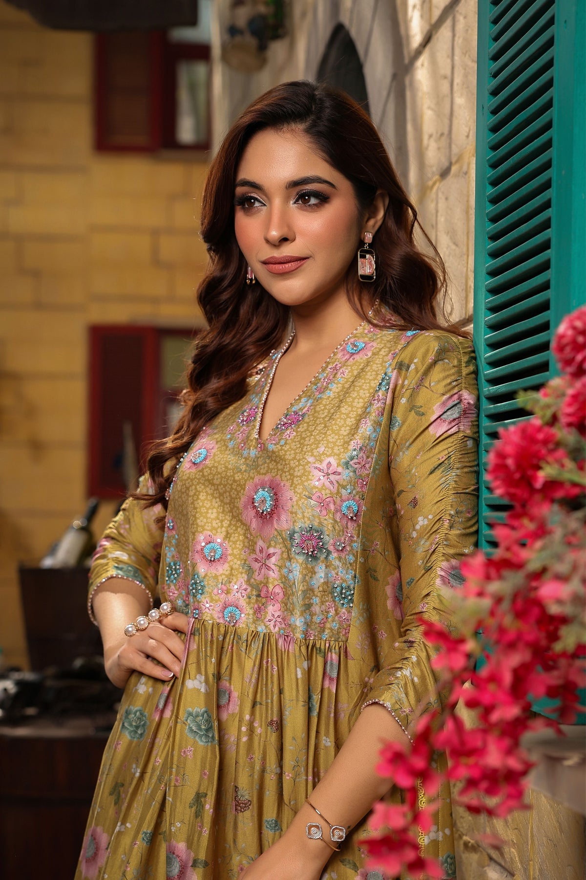 Mughal Frockstyle in Yellow