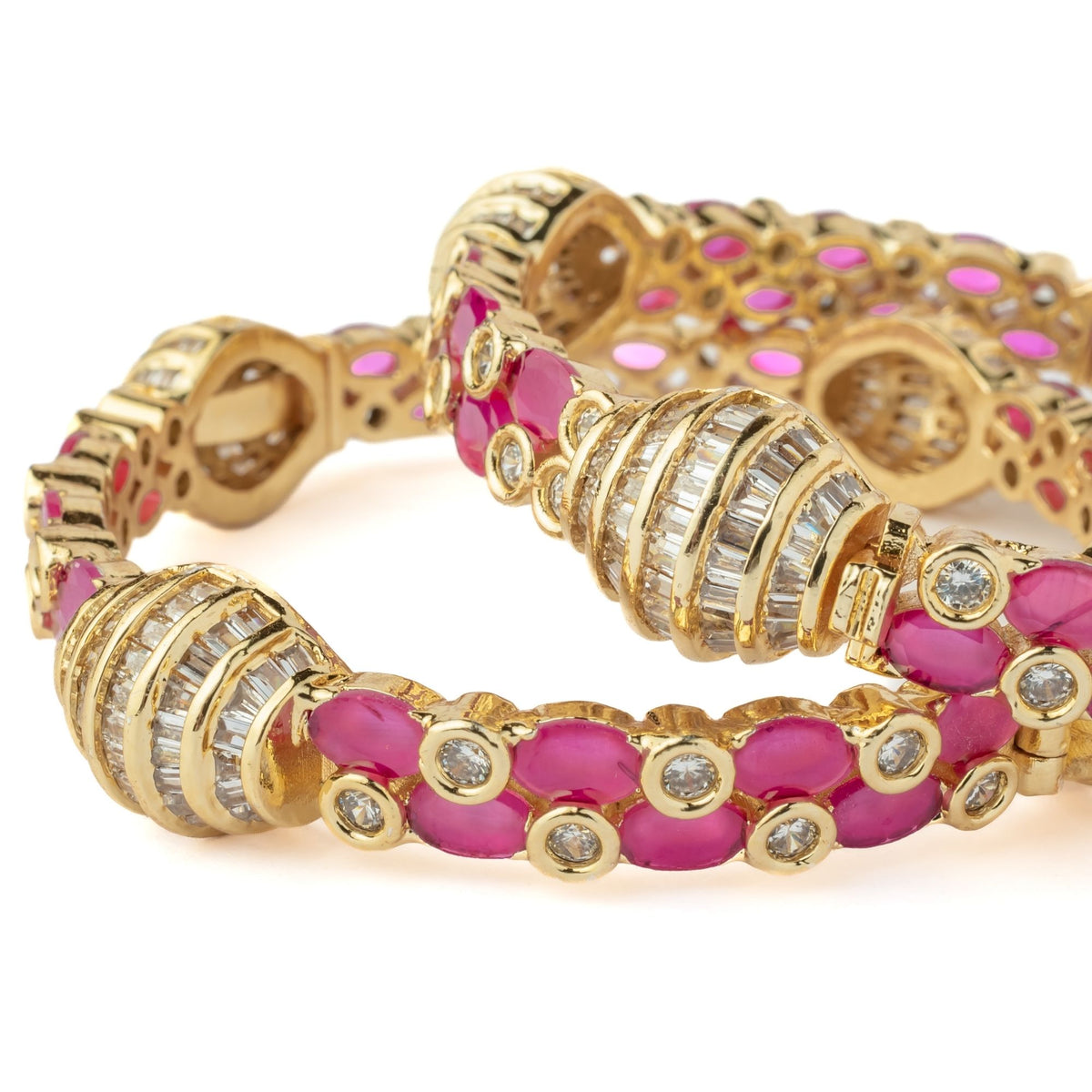 Pink Gold Plated Bangles
