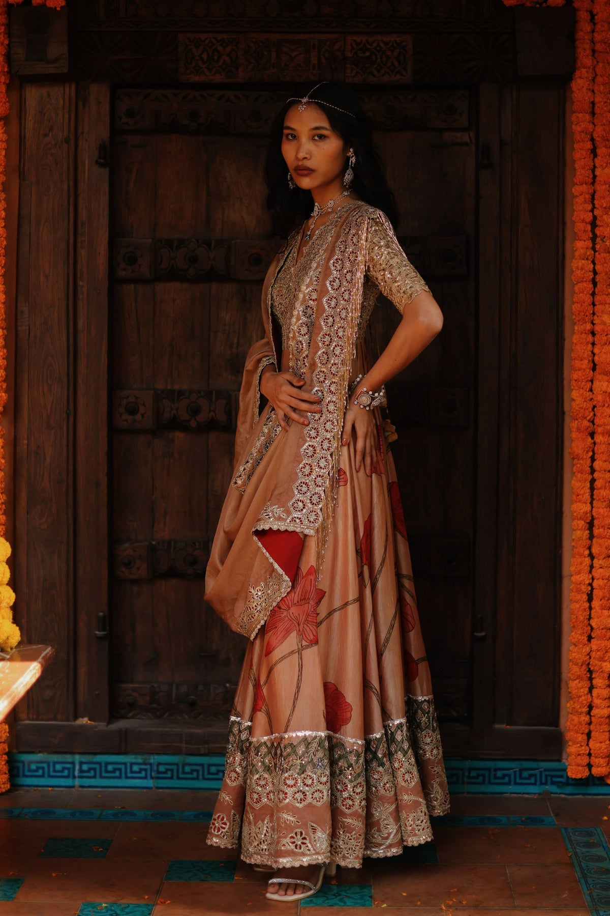 Almond  Kalam Anarkali Set
