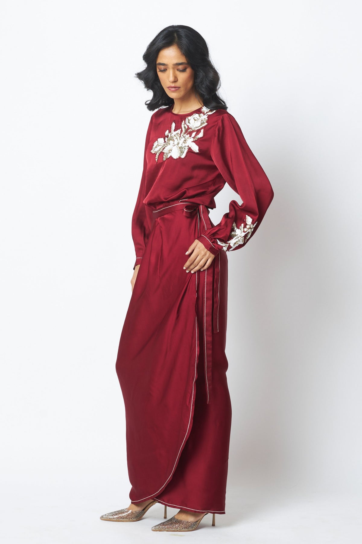 Cathy Draped Skirt Set