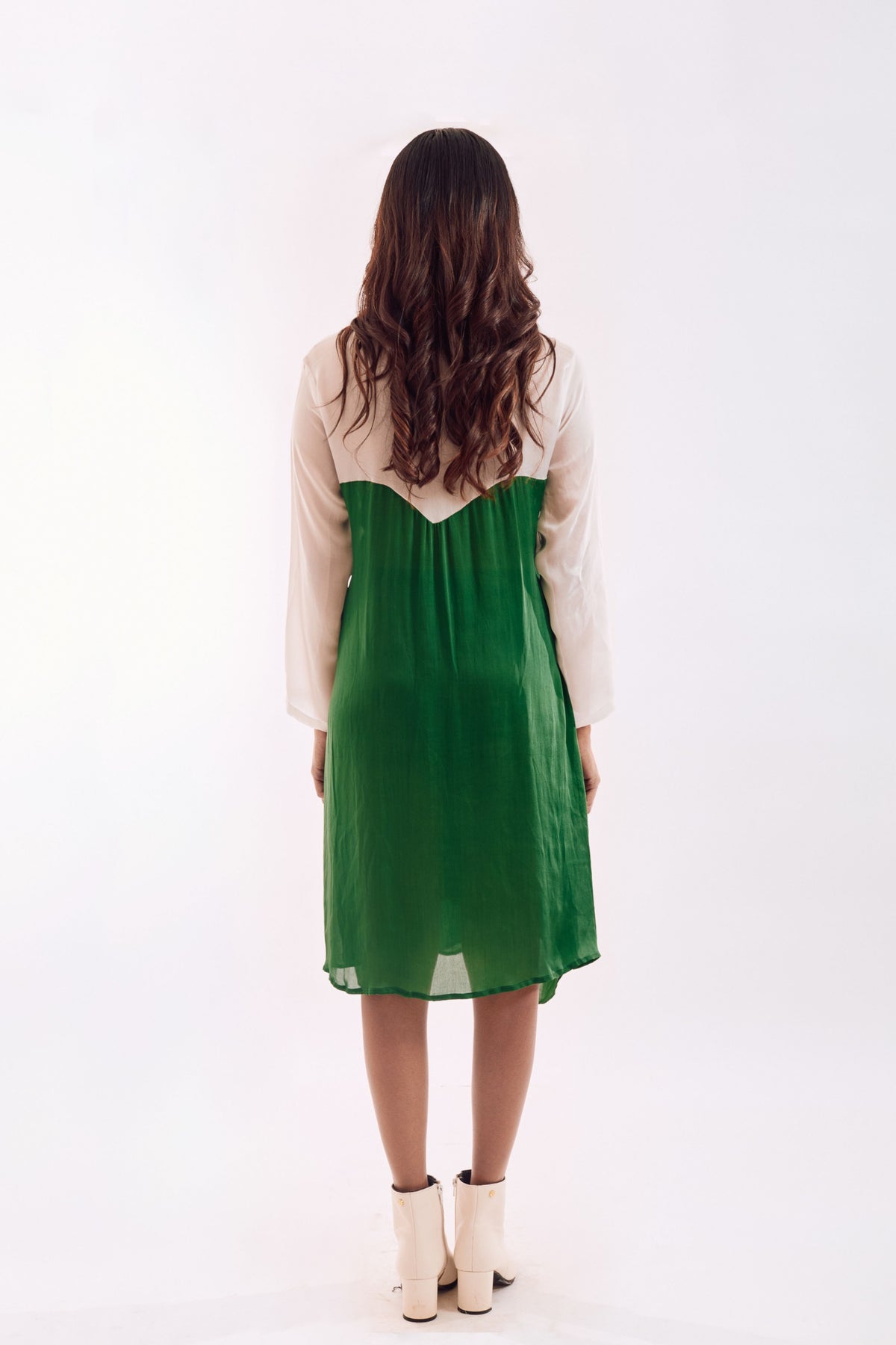 Green Half Tie Dress