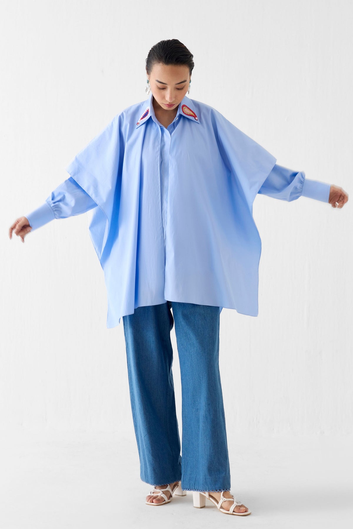 Azure Layered Poplin Shirt
