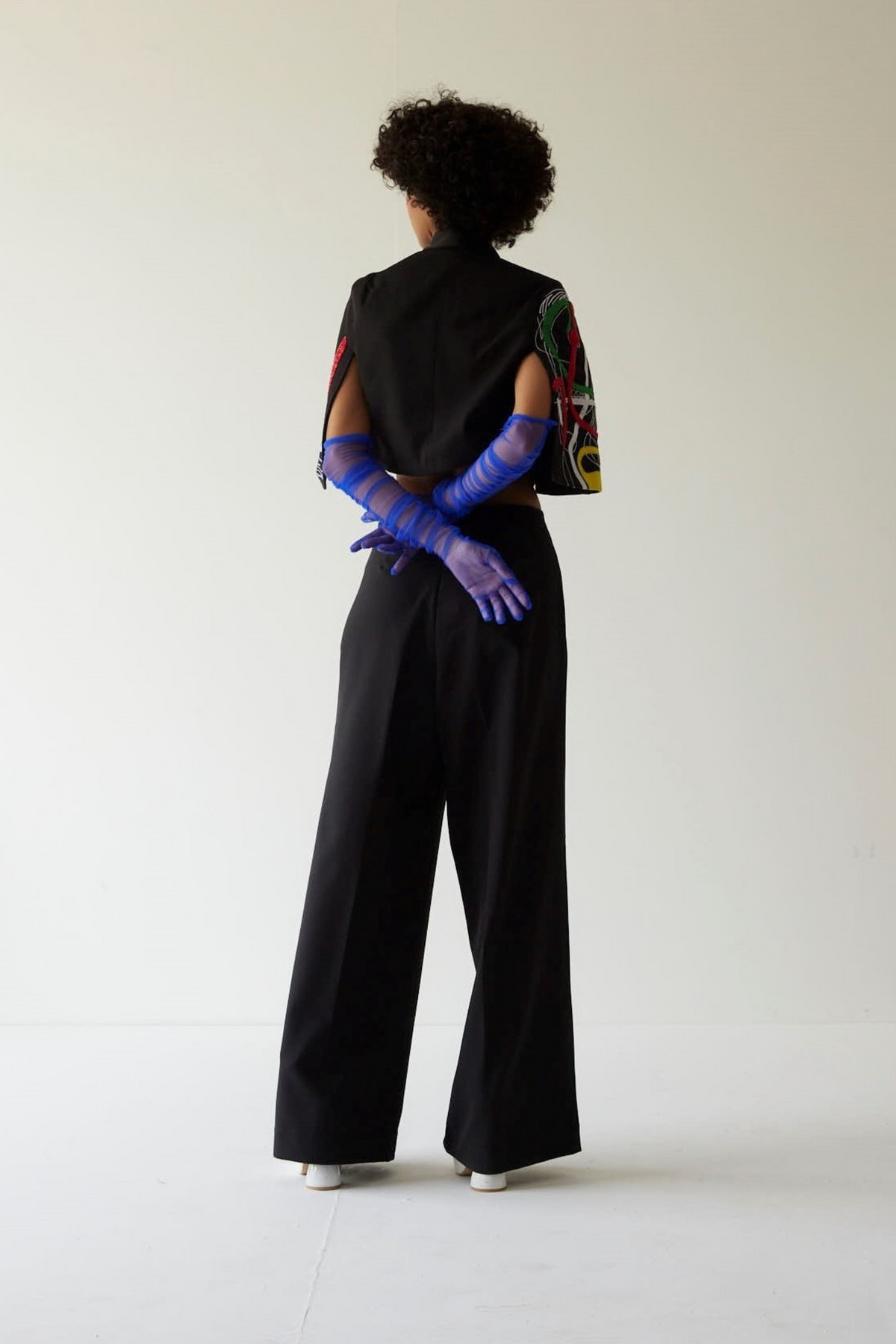 Paint Stain Cropped Blazer Co-ord Set