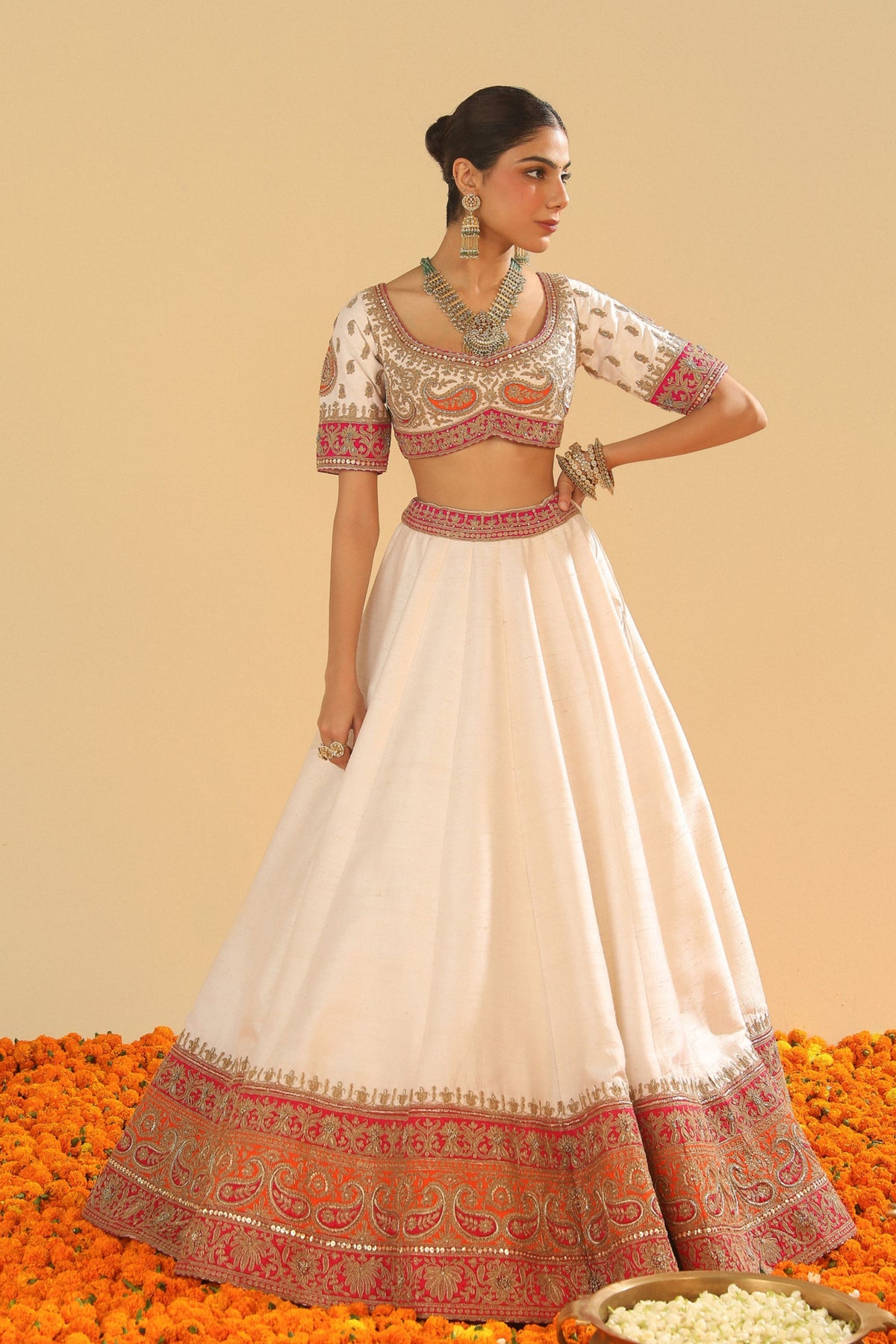 Daisy Ivory Lehenga Set