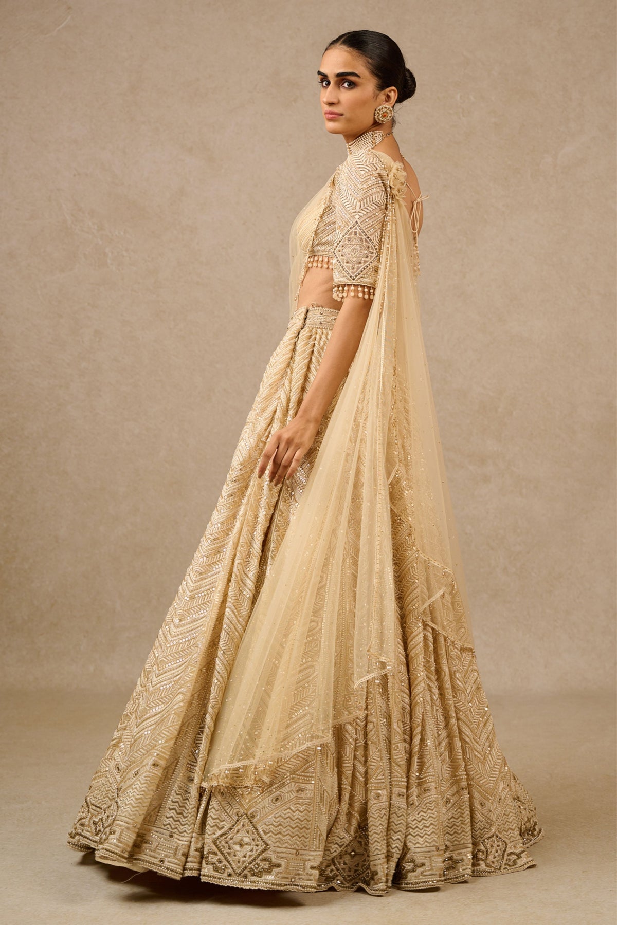 Ivory Cutdana Lehenga