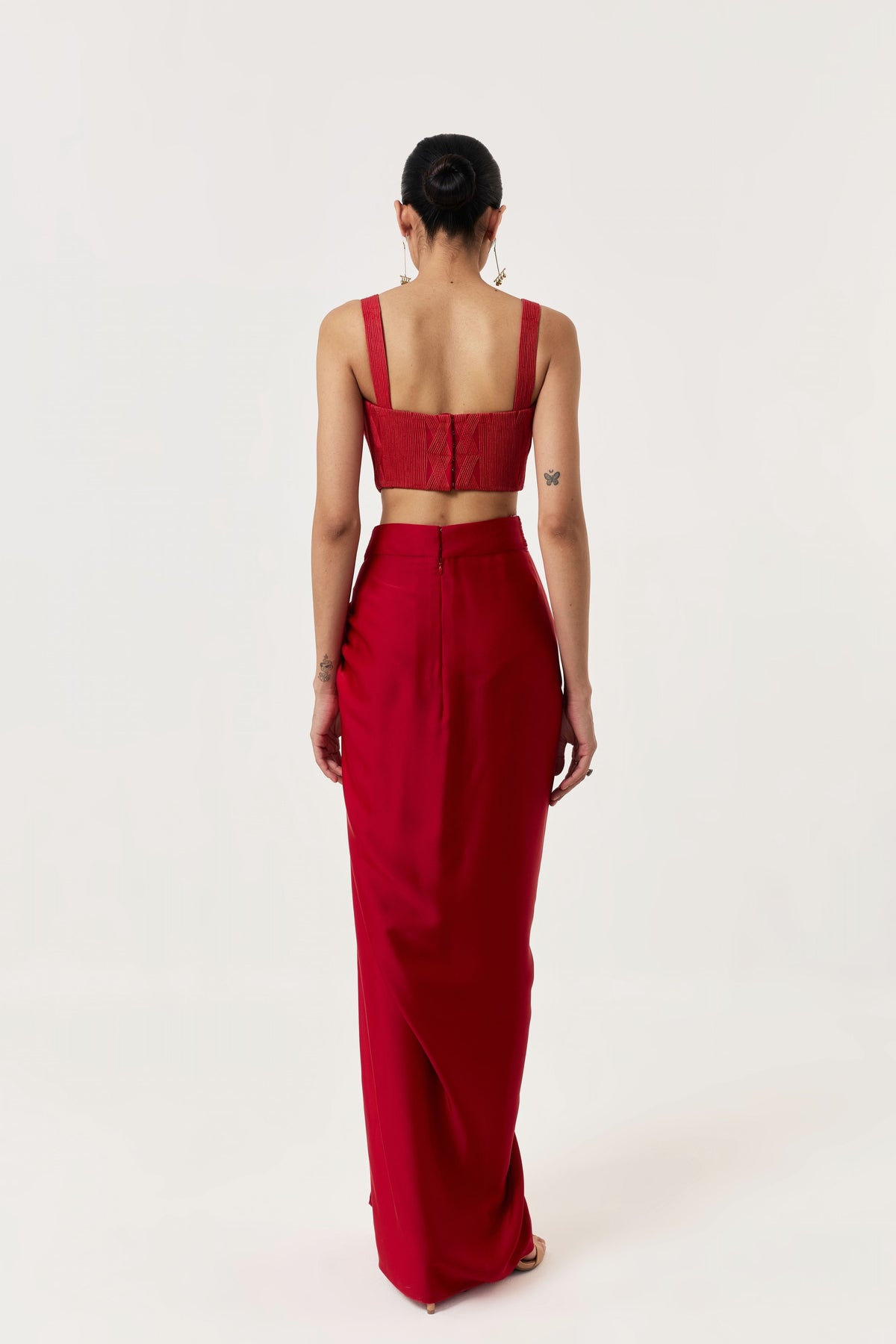 Red Entwined Corded Bustier