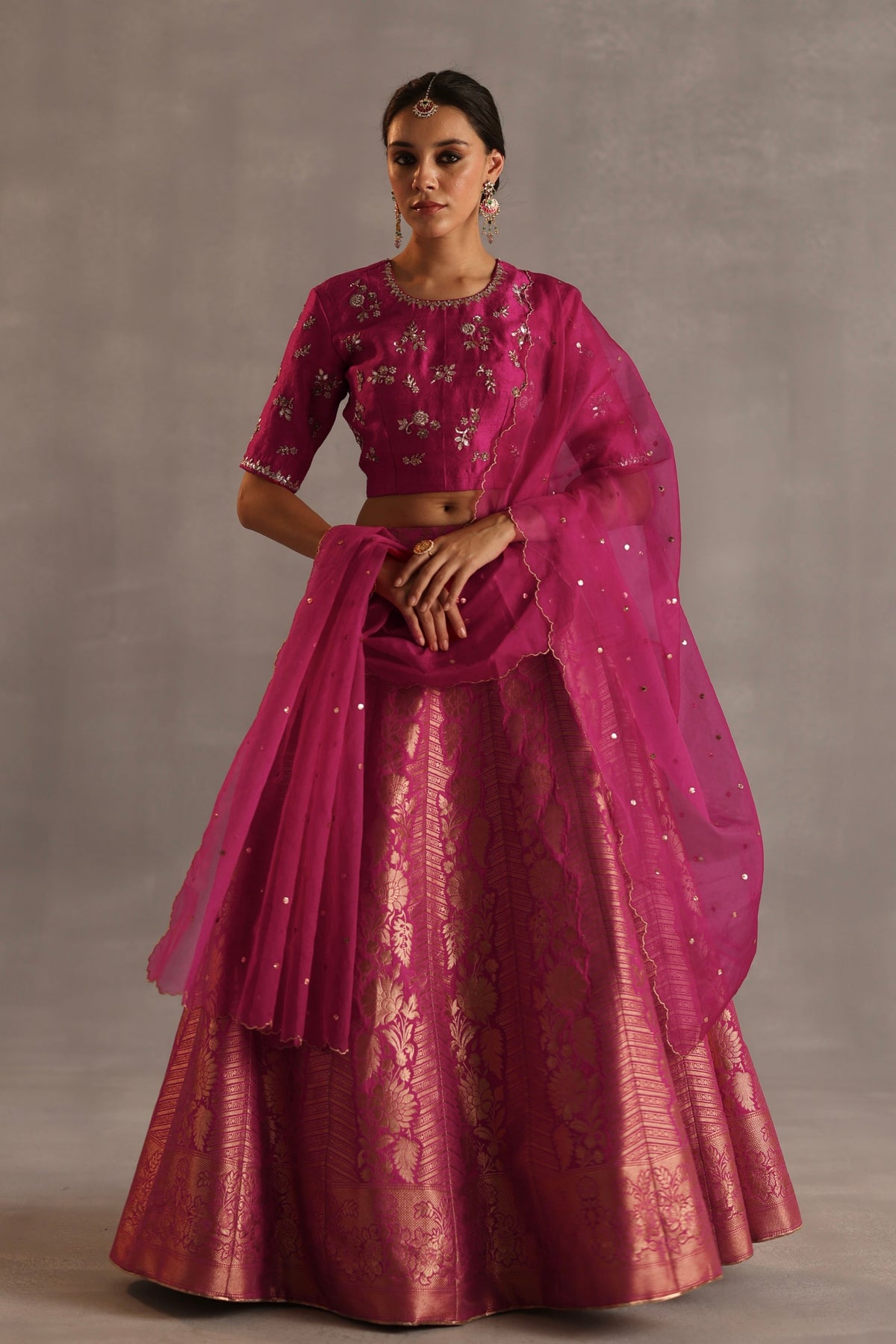 Malhar Magenta Lehenga