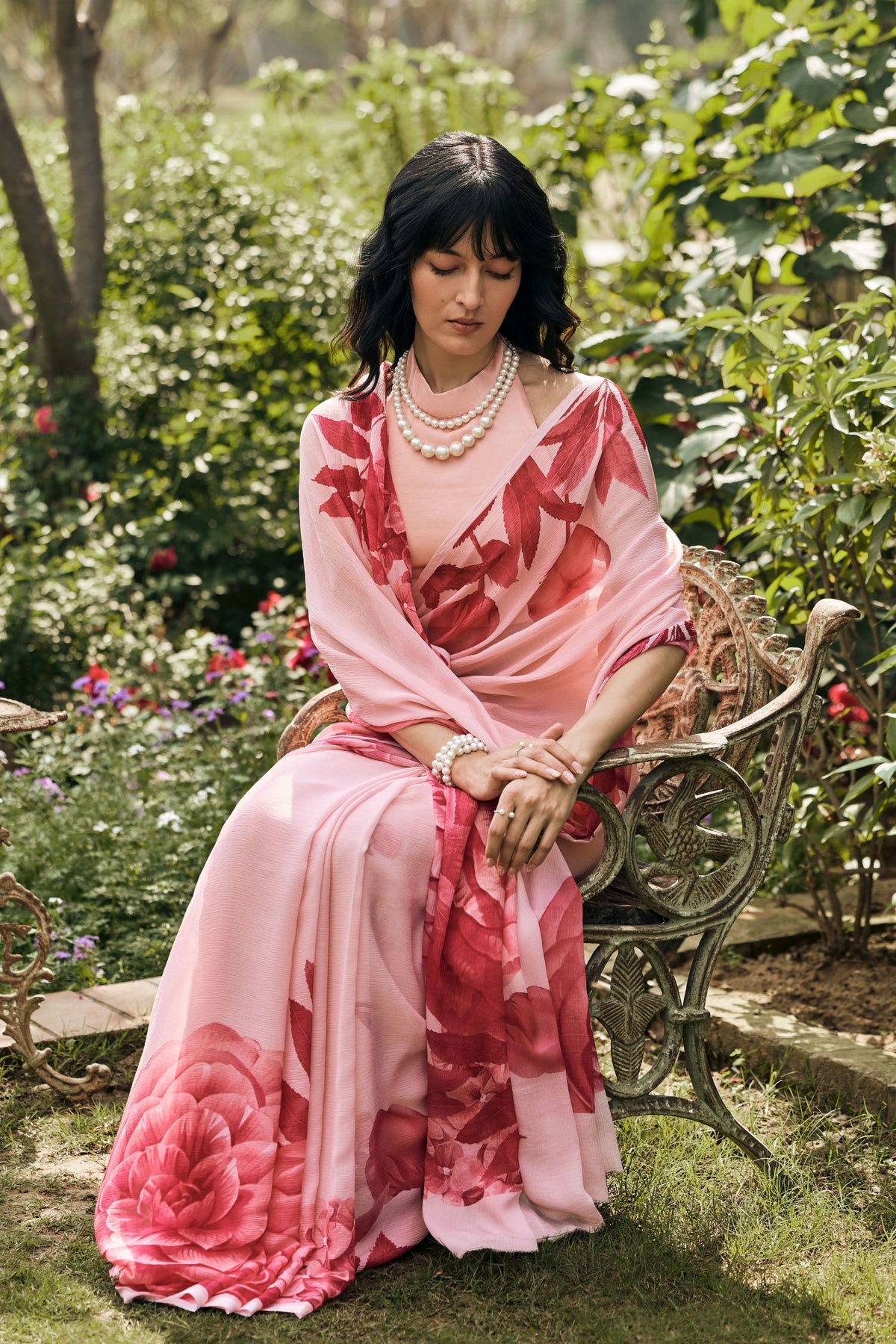 Diana Blossom Pink Saree