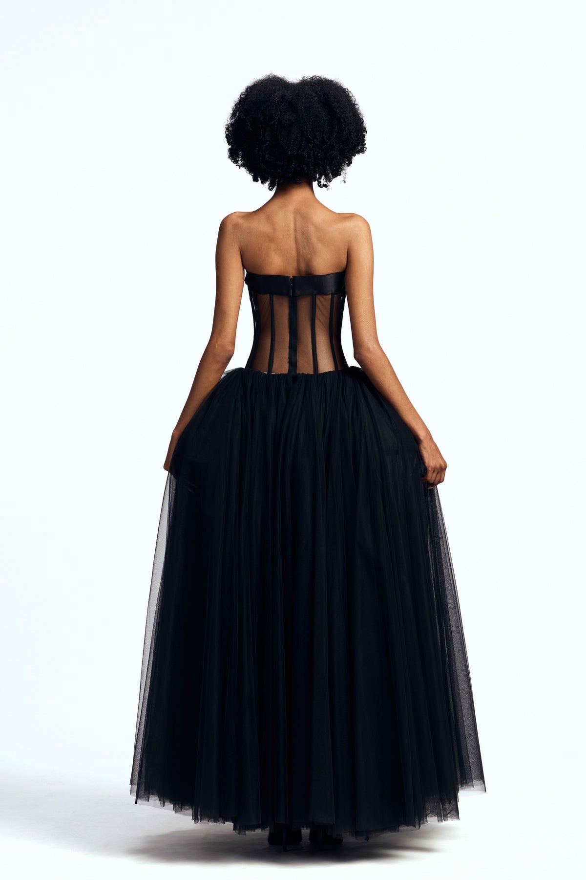 Drop Waisted Tea Length Gown