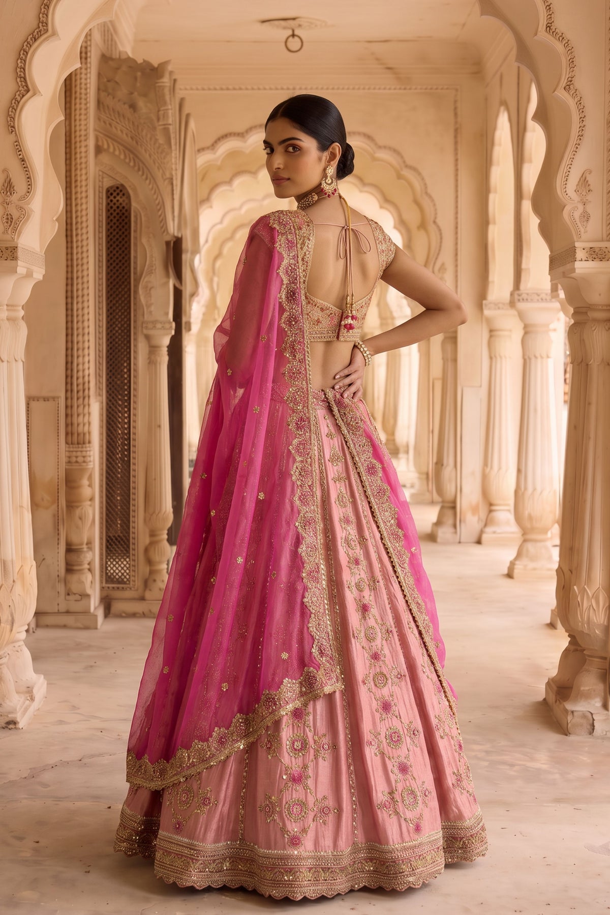 Gulab Jadau Lehenga Set