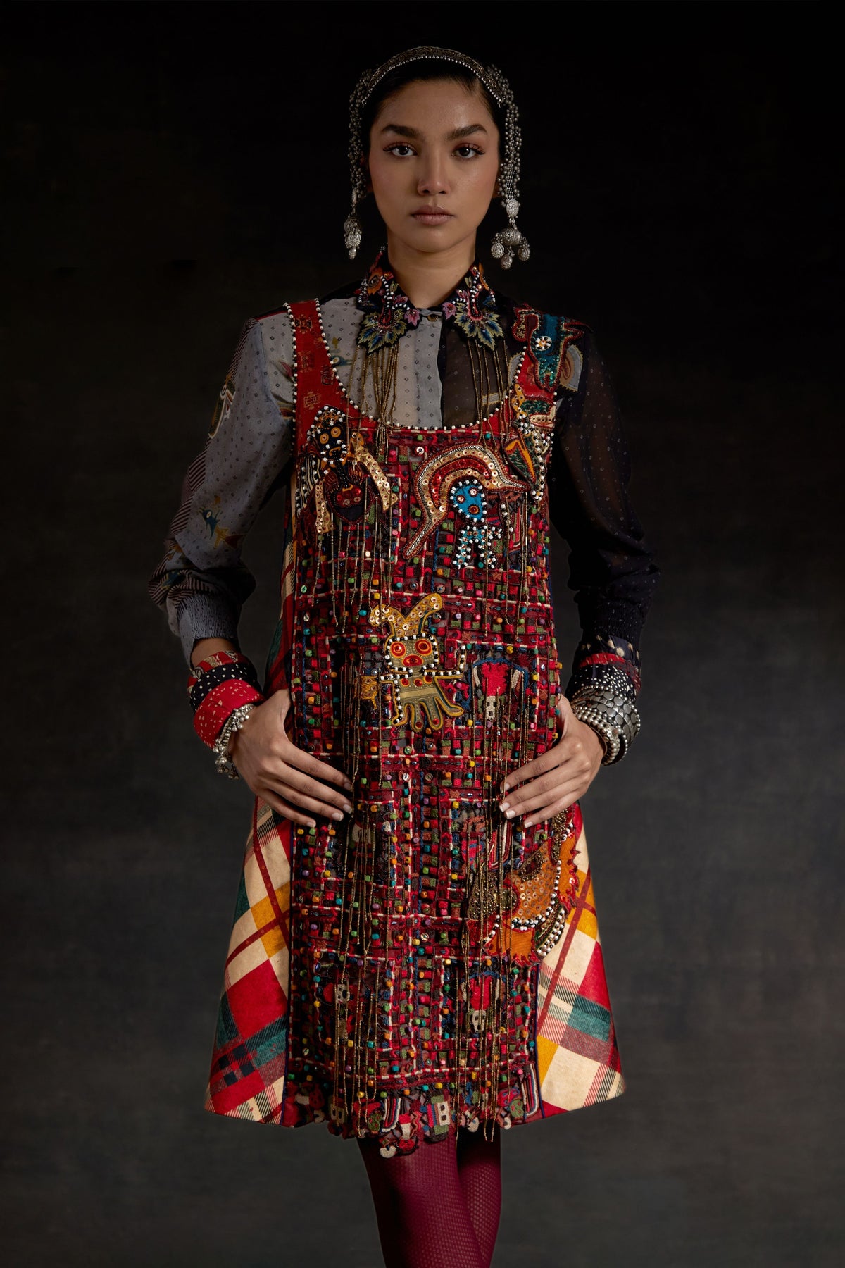 Mehru Embo Dress Set