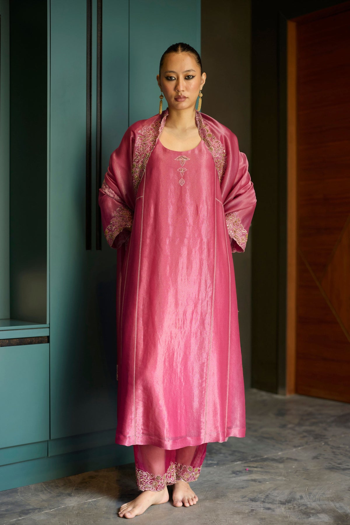 Pink Dhara Kurta Set