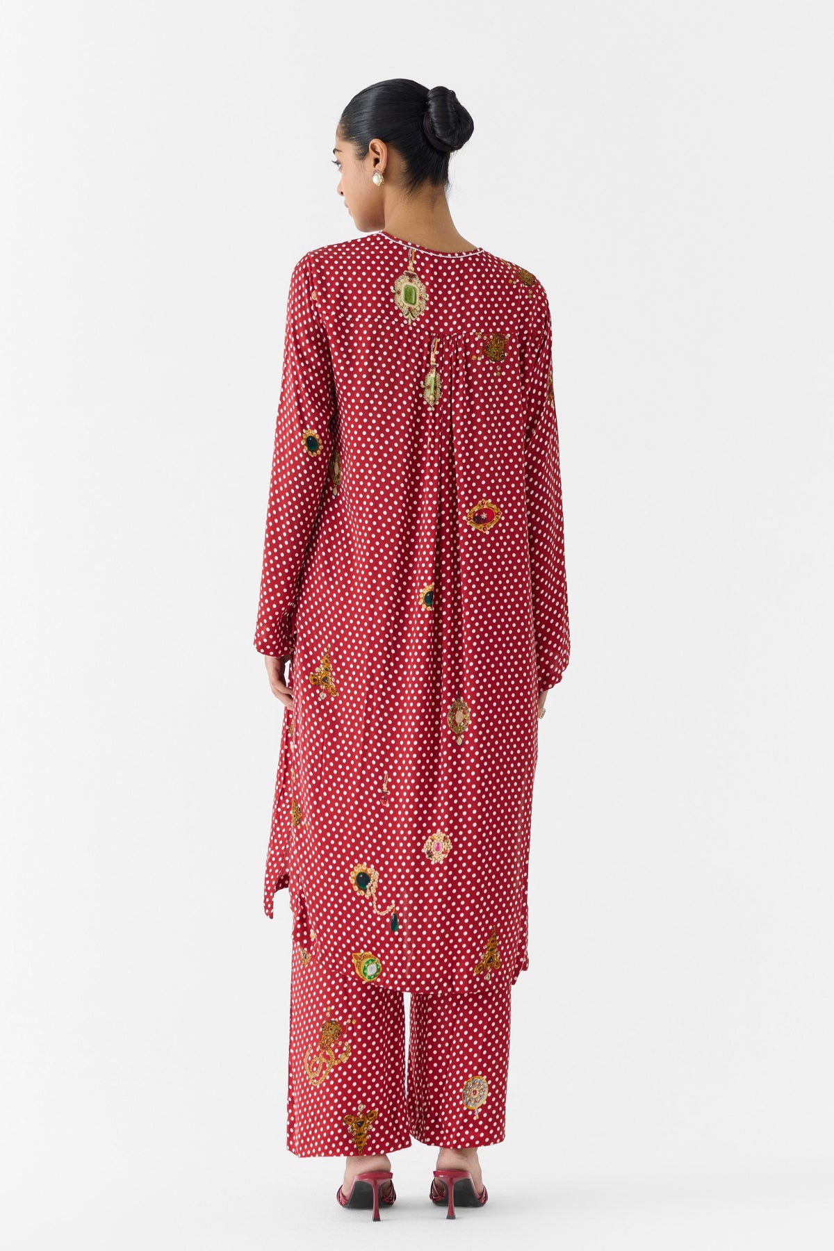 Quartz Polka Dot Kurta Set