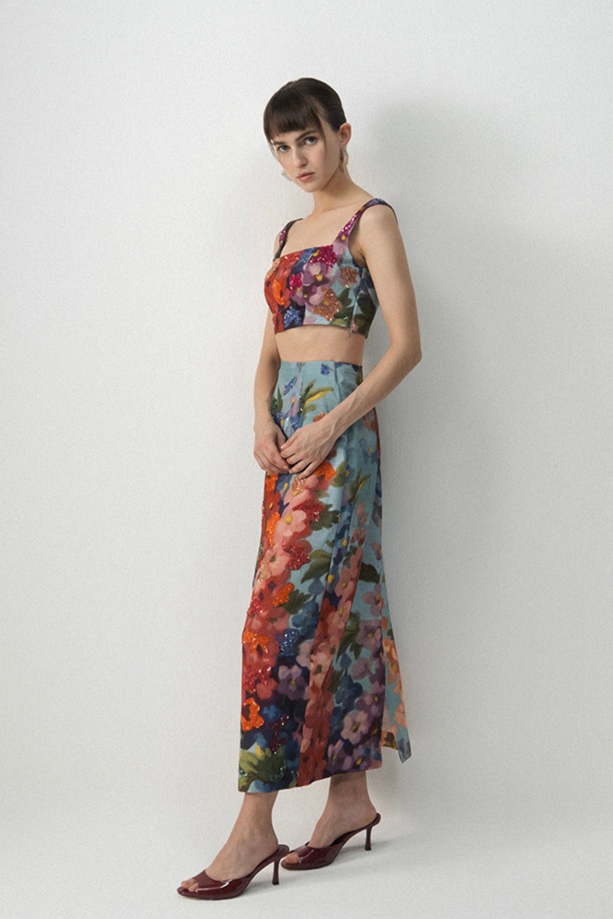 Darlington Embroidered Blouse and Skirt