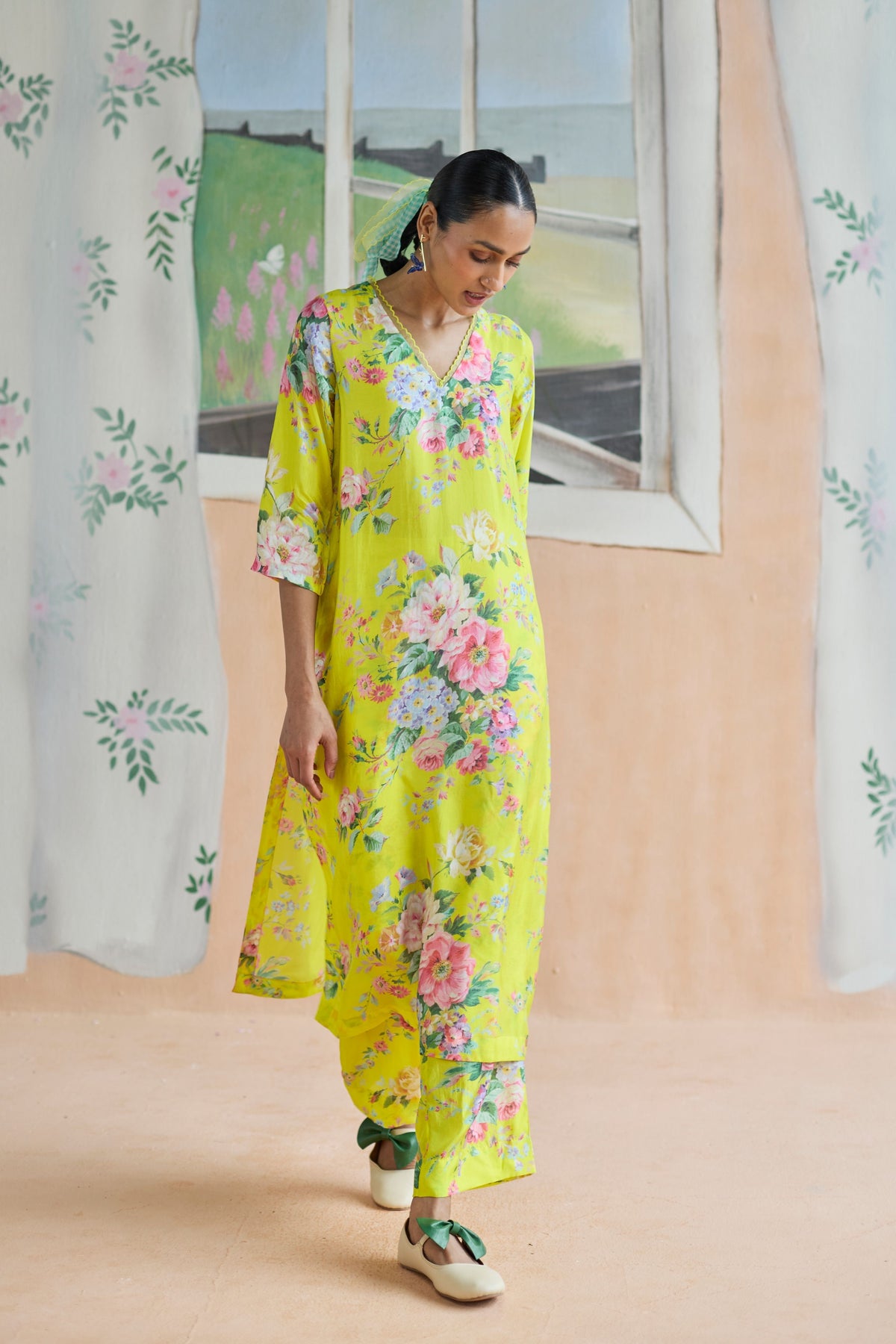 Citrus Long Kurta Set